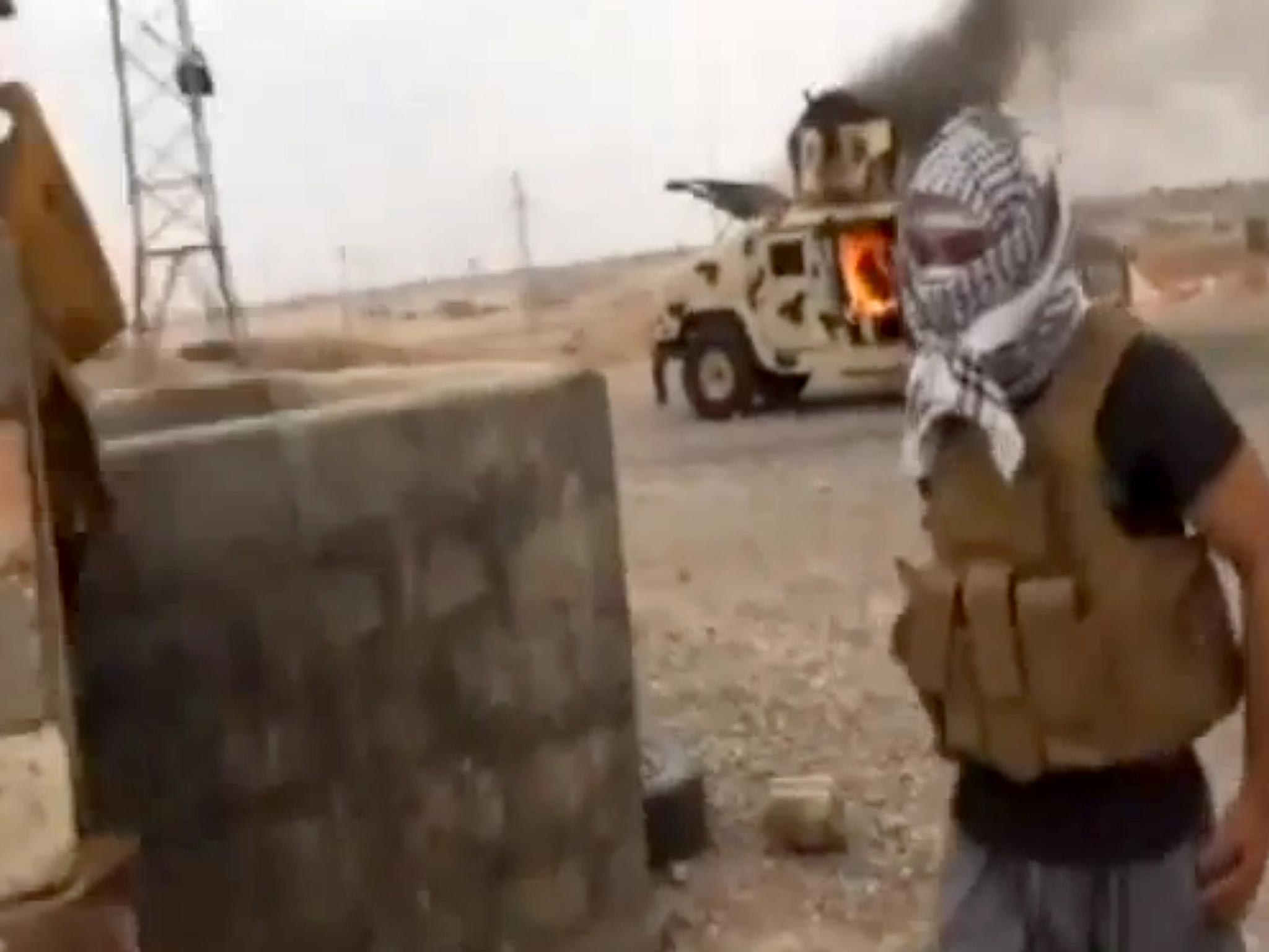 From a video posted by Iraqi0Revolution, a group supporting the al-Qaida breakaway Islamic State of Iraq and the Levant