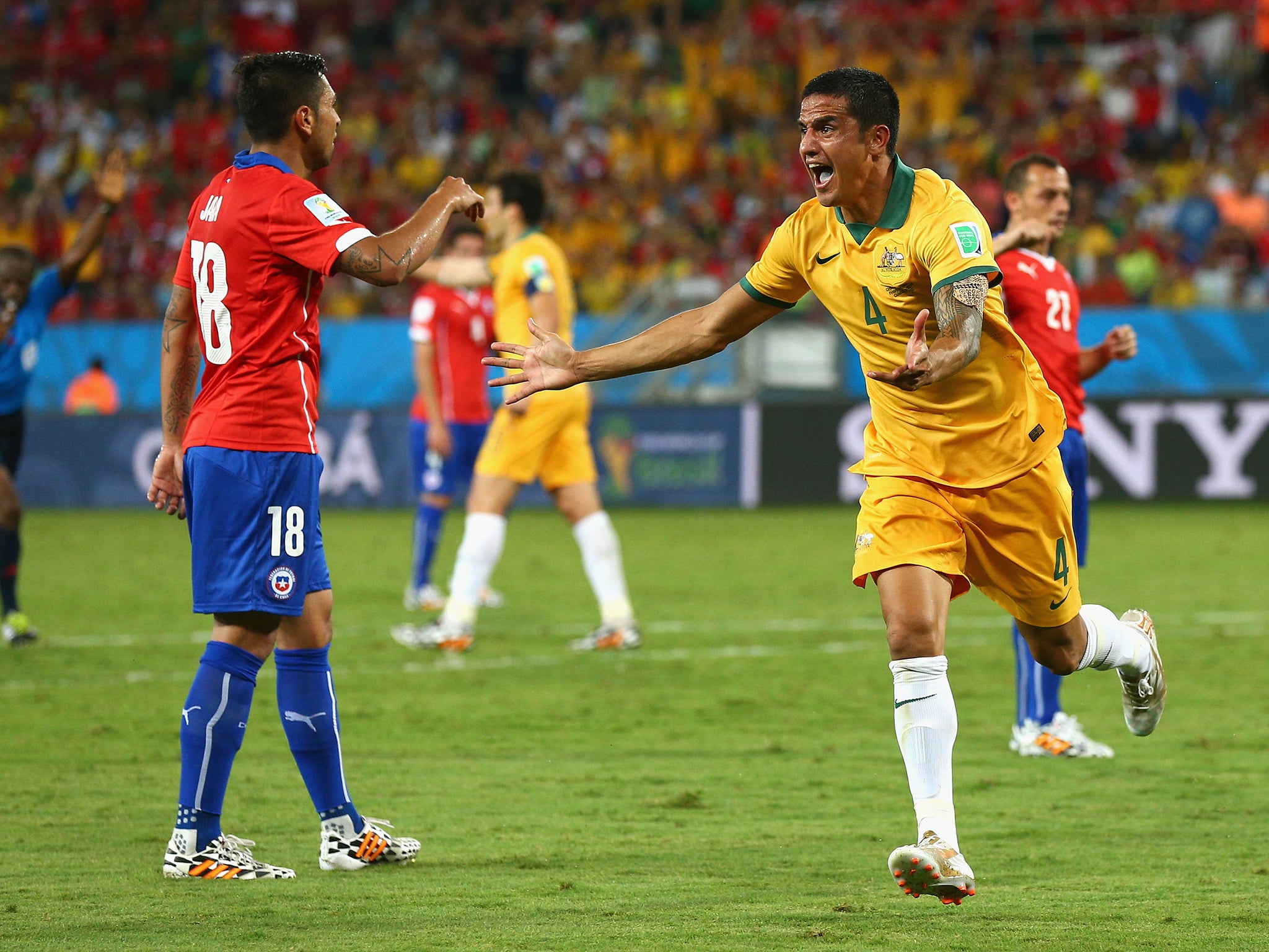 Tim Cahill scored against Chile