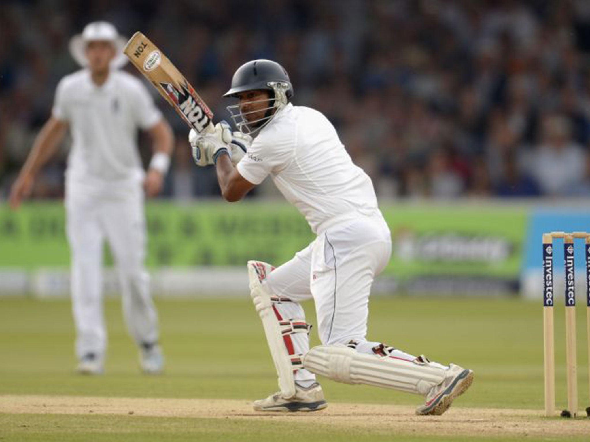 Swansong: Kumar Sangakkara makes 147 – his first Lord’s Test century