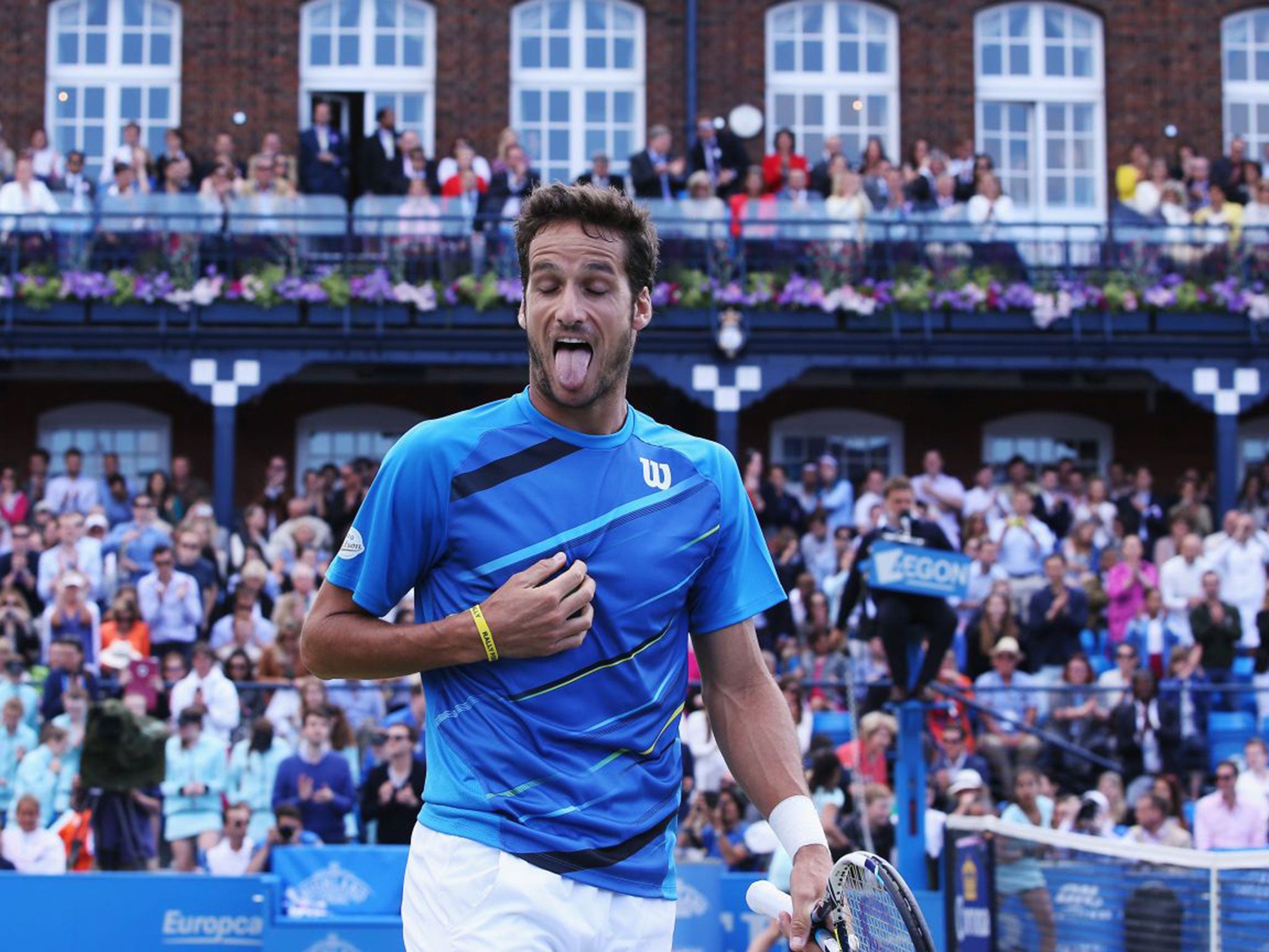 The Spaniard, Feliciano Lopez, beat Radek Stepanek in straight sets 7-6 6-4