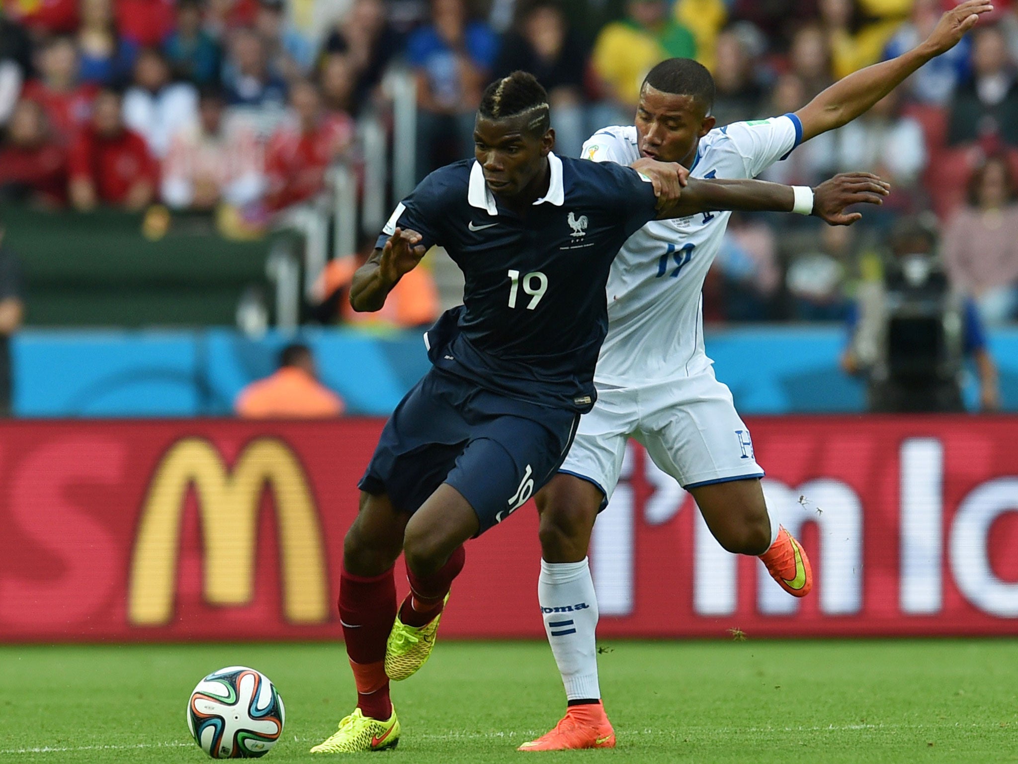 The classy France midfielder is being mooted as a potential replacement for Yaya Toure, should the powerful Ivorian move on. It's a big if, but Pogba is almost the perfect replacement for Toure. Altough he is not quite so strong, Pogba, just 21, is brilliant when driving from midfield and has an eye for a goal too. The former Manchester United youngster scored nine goals for Juventus last season and impressed for France at the World Cup.