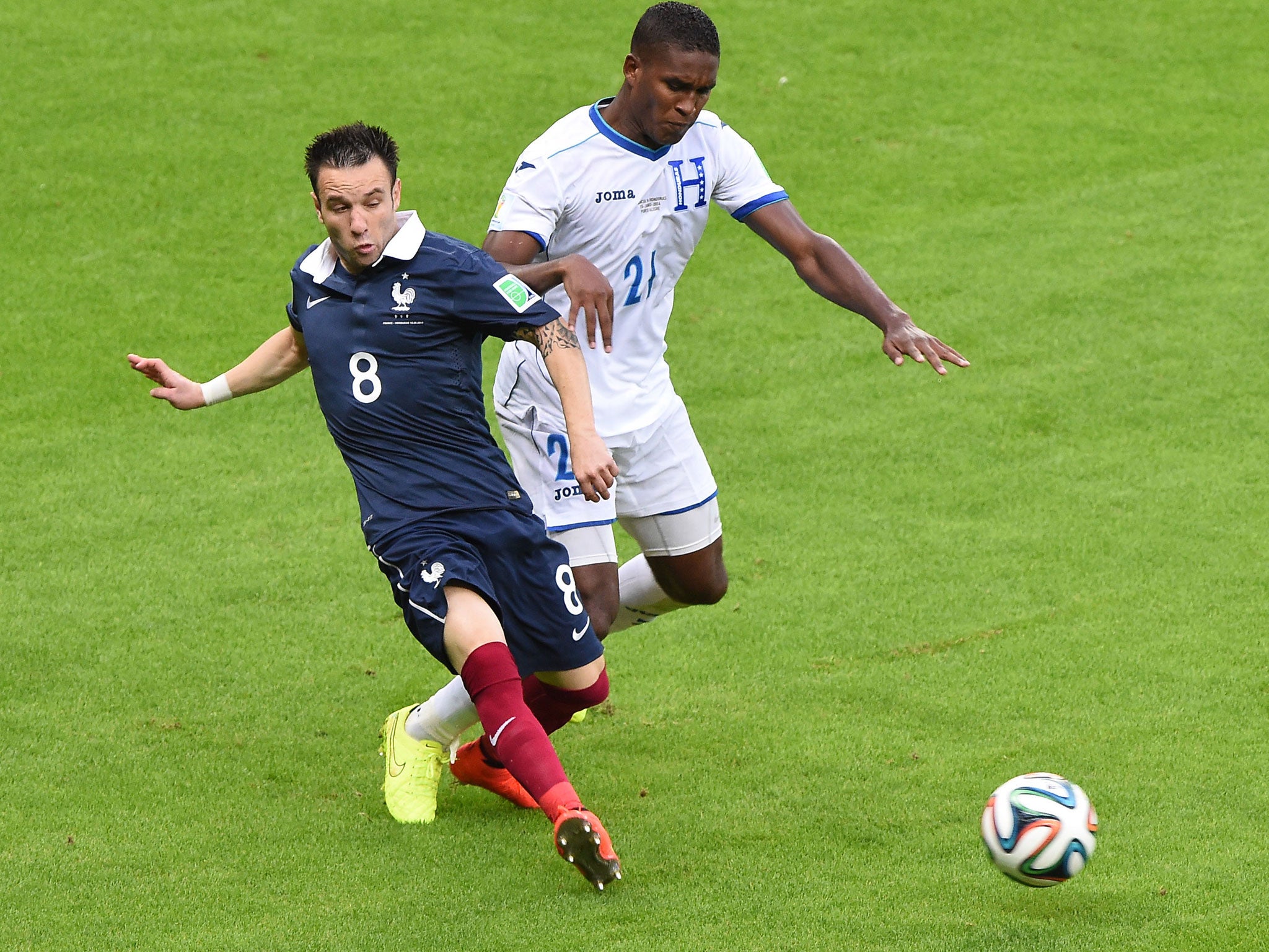 Mathieu Valbuena in action for the French national team