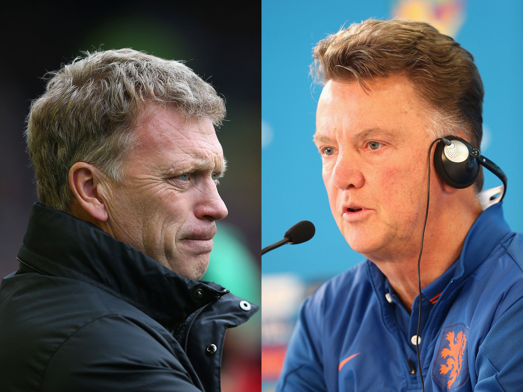 David Moyes was replaced by Louis van Gaal as Manchester United manager