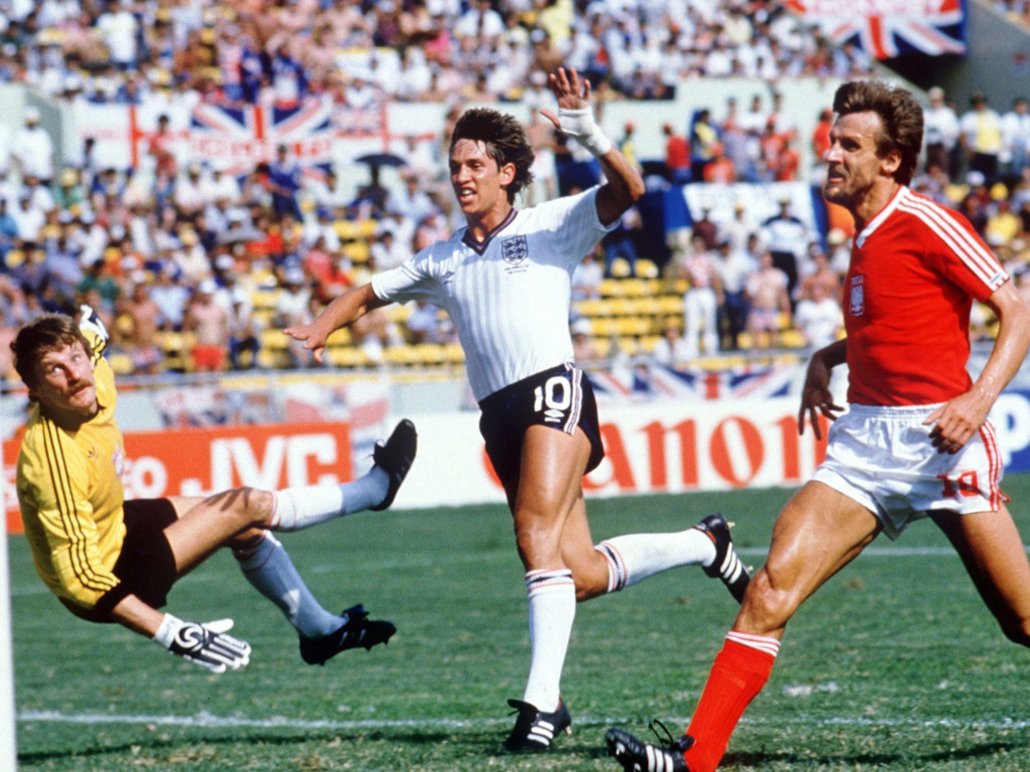 Gary Lineker only needs two goals to reach 50 for England