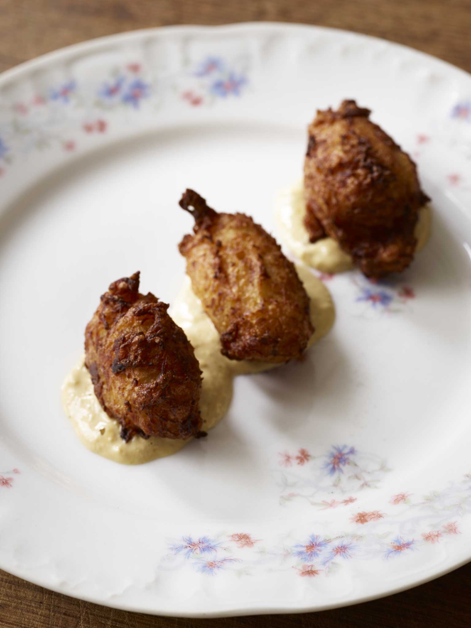 Crab beignets is Mark's take on Gordon Gleave's prize-winning recipe