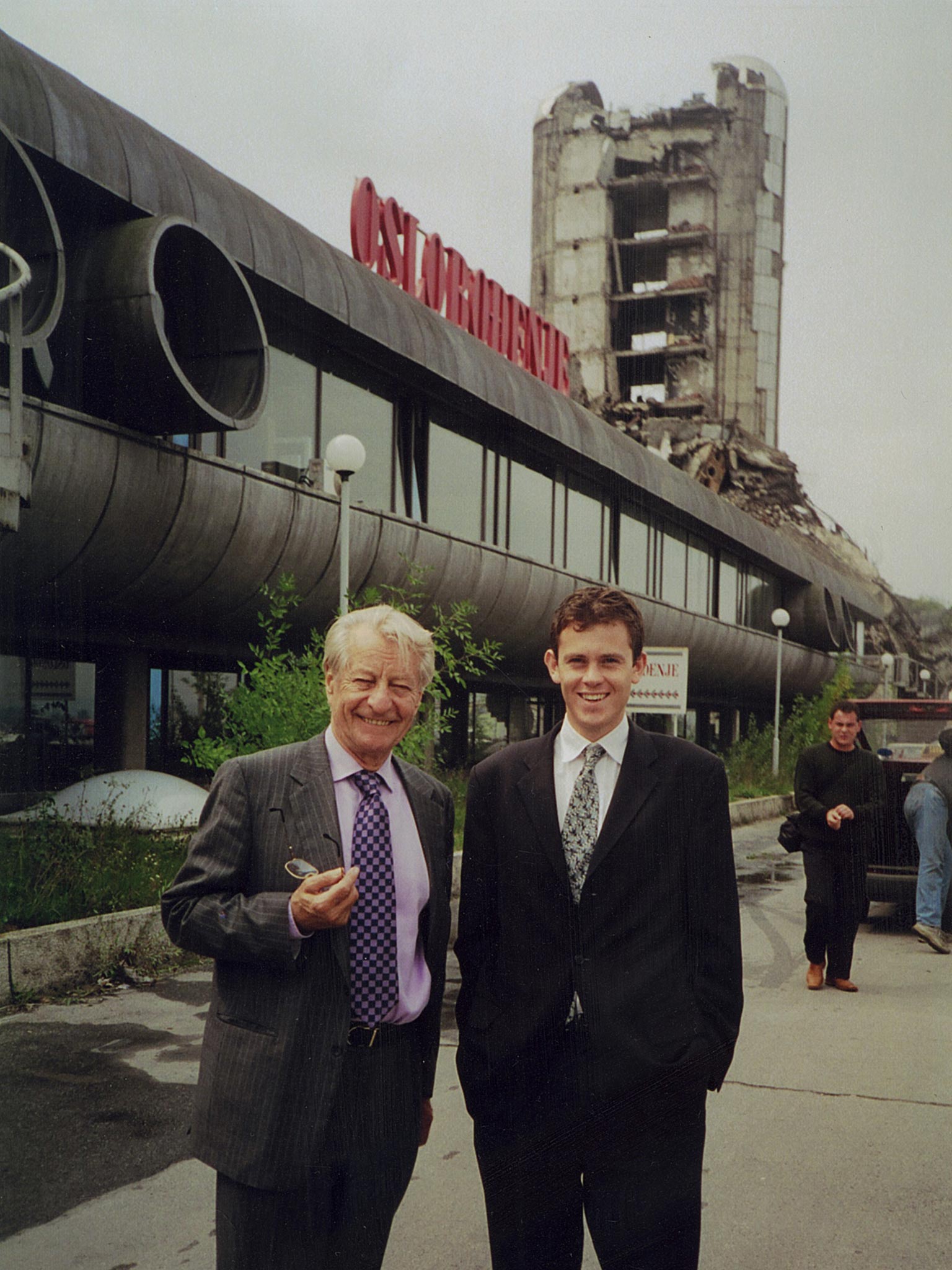 Will Gore with London School of Economics academic Professor Robert Pinker