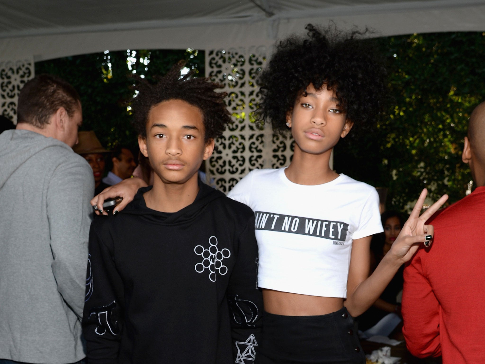 Jaden Smith and Willow Smith pictured in January, 2014, in Beverly Hills, California