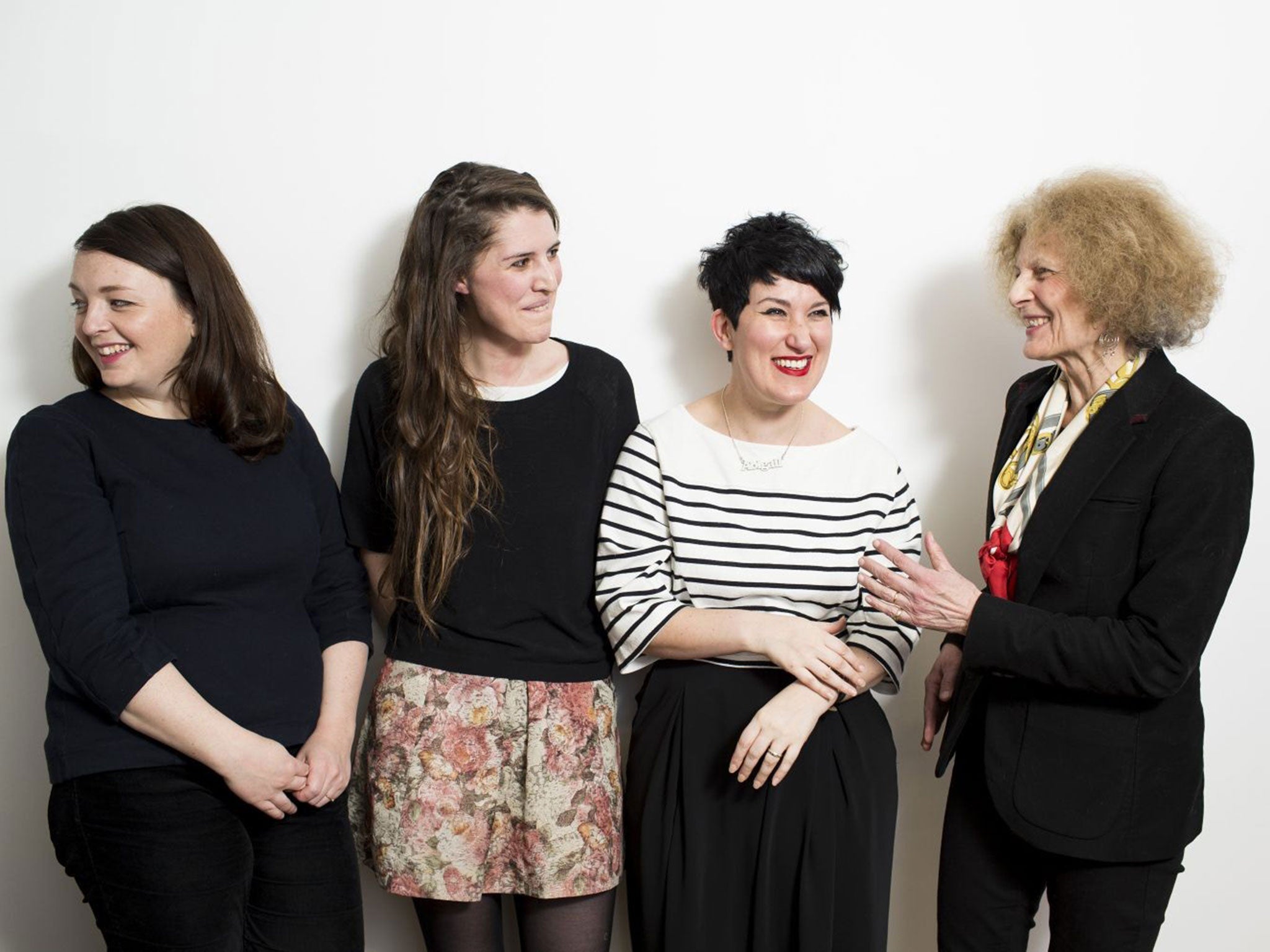 British playwrights EV Crowe, Alice Birch, Abi Zakarian and Timberlake Wertenbaker