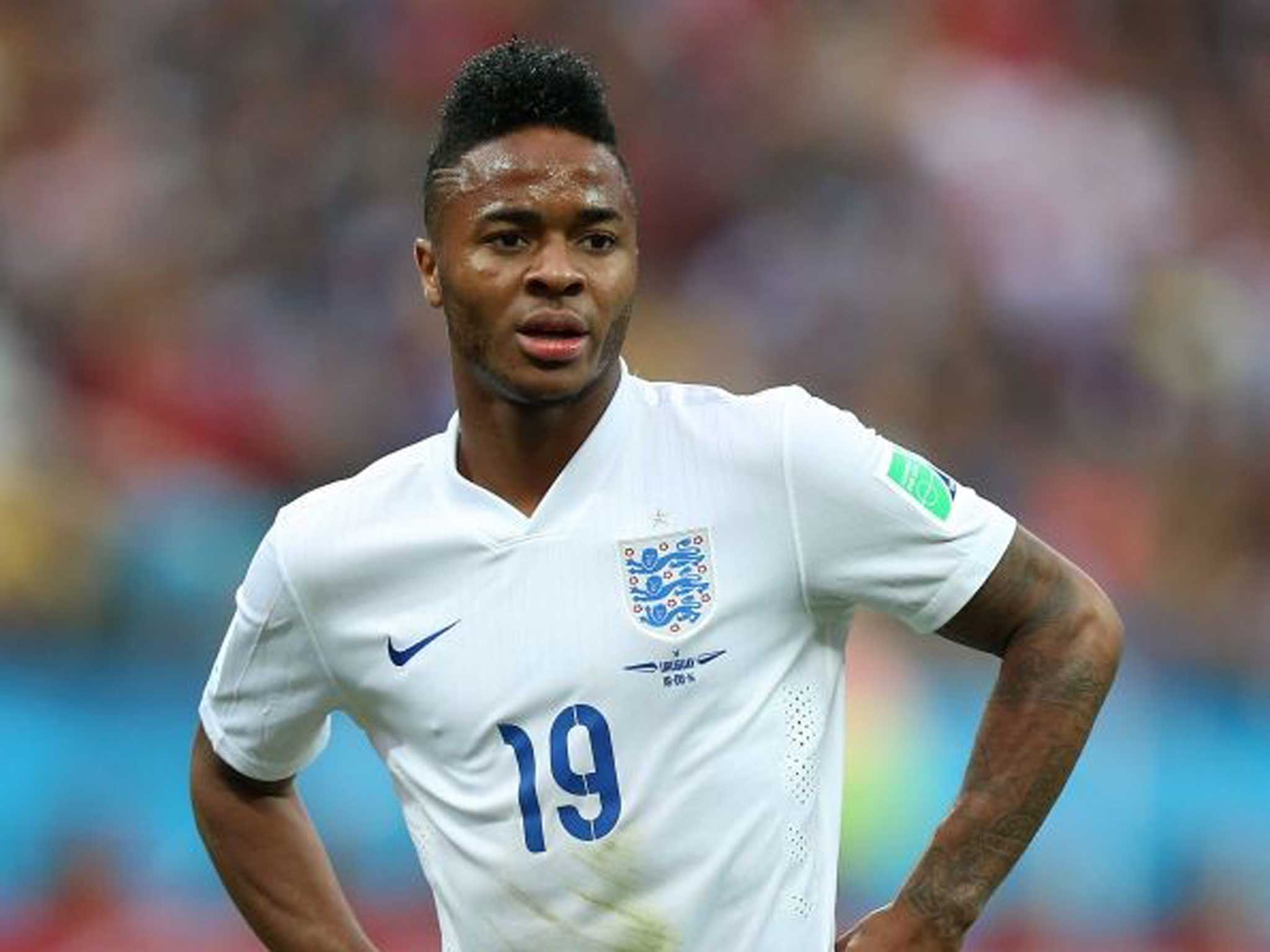 Raheem Sterling in action during the recent World Cup for England