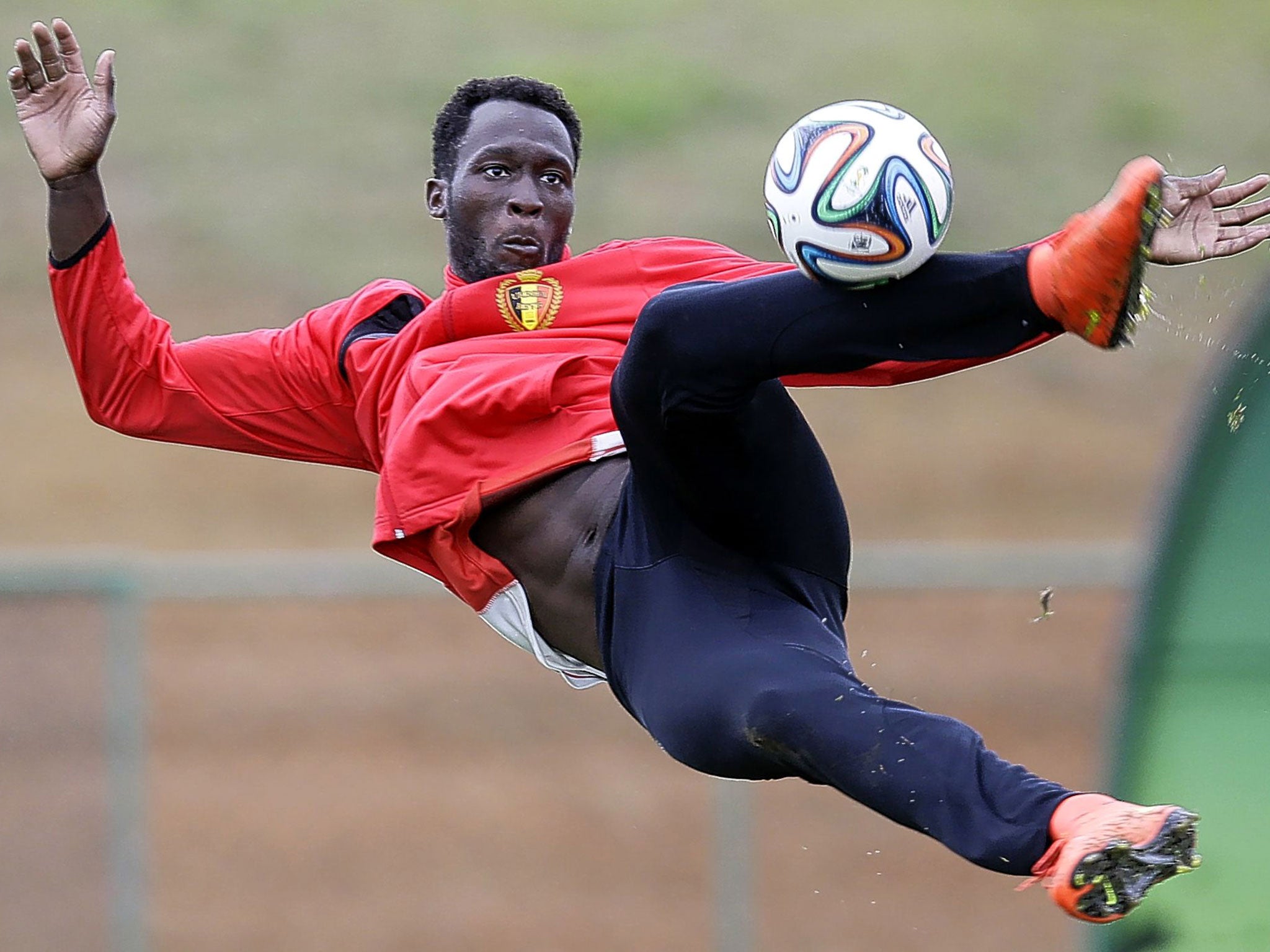 Ready for take-off: ‘The next game will be much better, as in the first one we played under a lot of pressure,’ says Belgium’s Romelu Lukaku