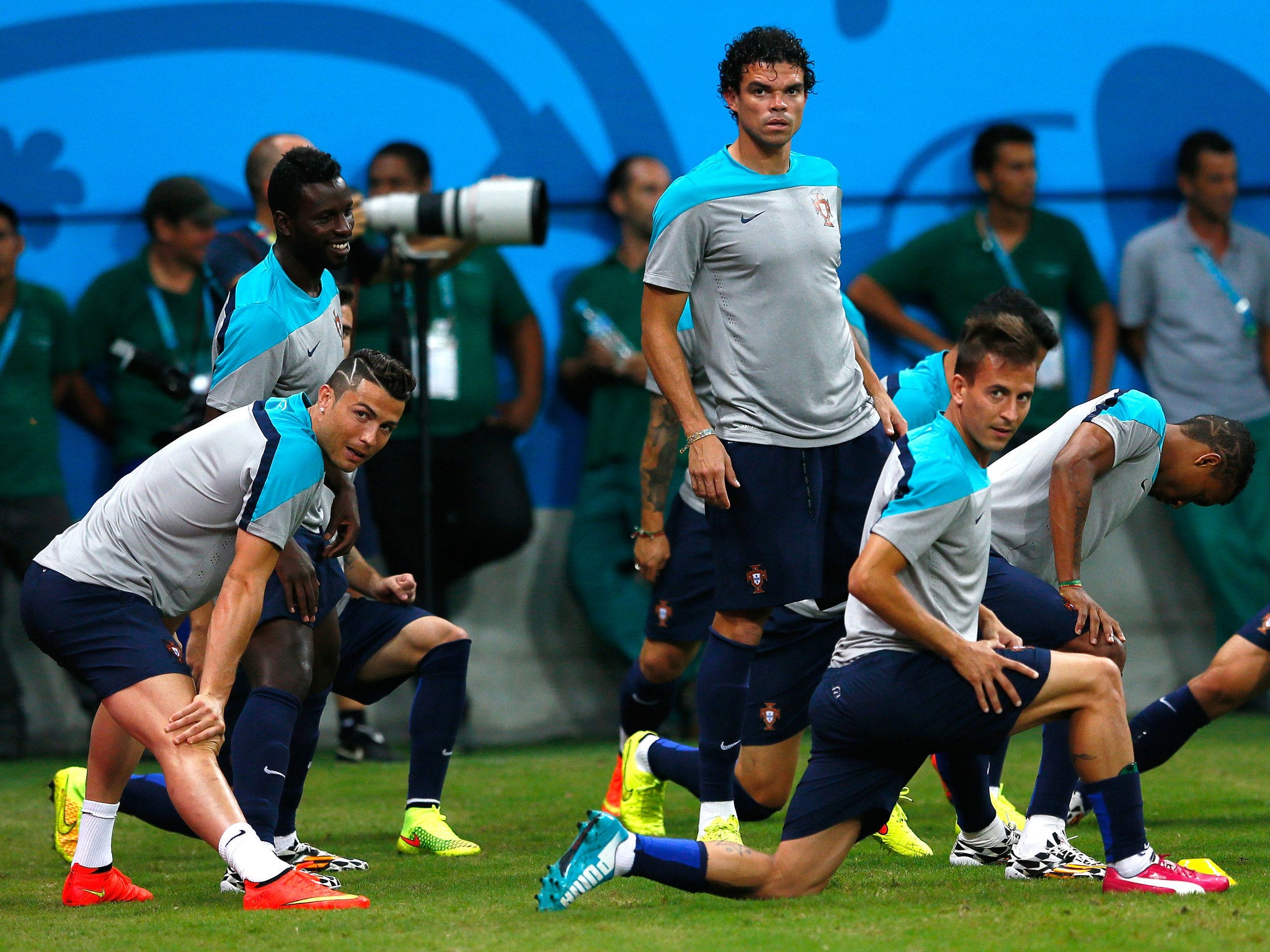 Cristiano Ronaldo and Portugal prepare to face the US in a crucial Group G clash tonight