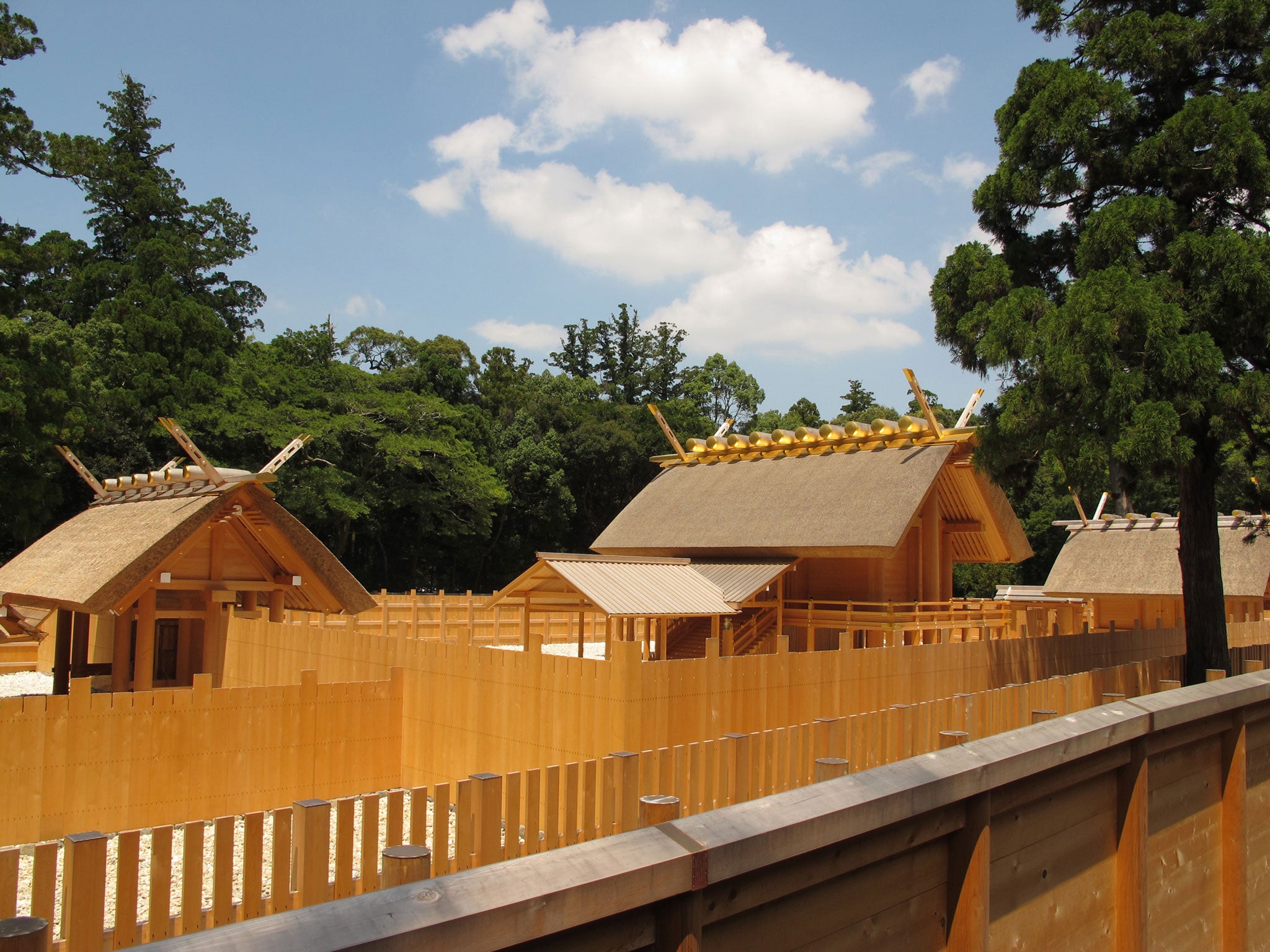 The rebuilt Ise shrine