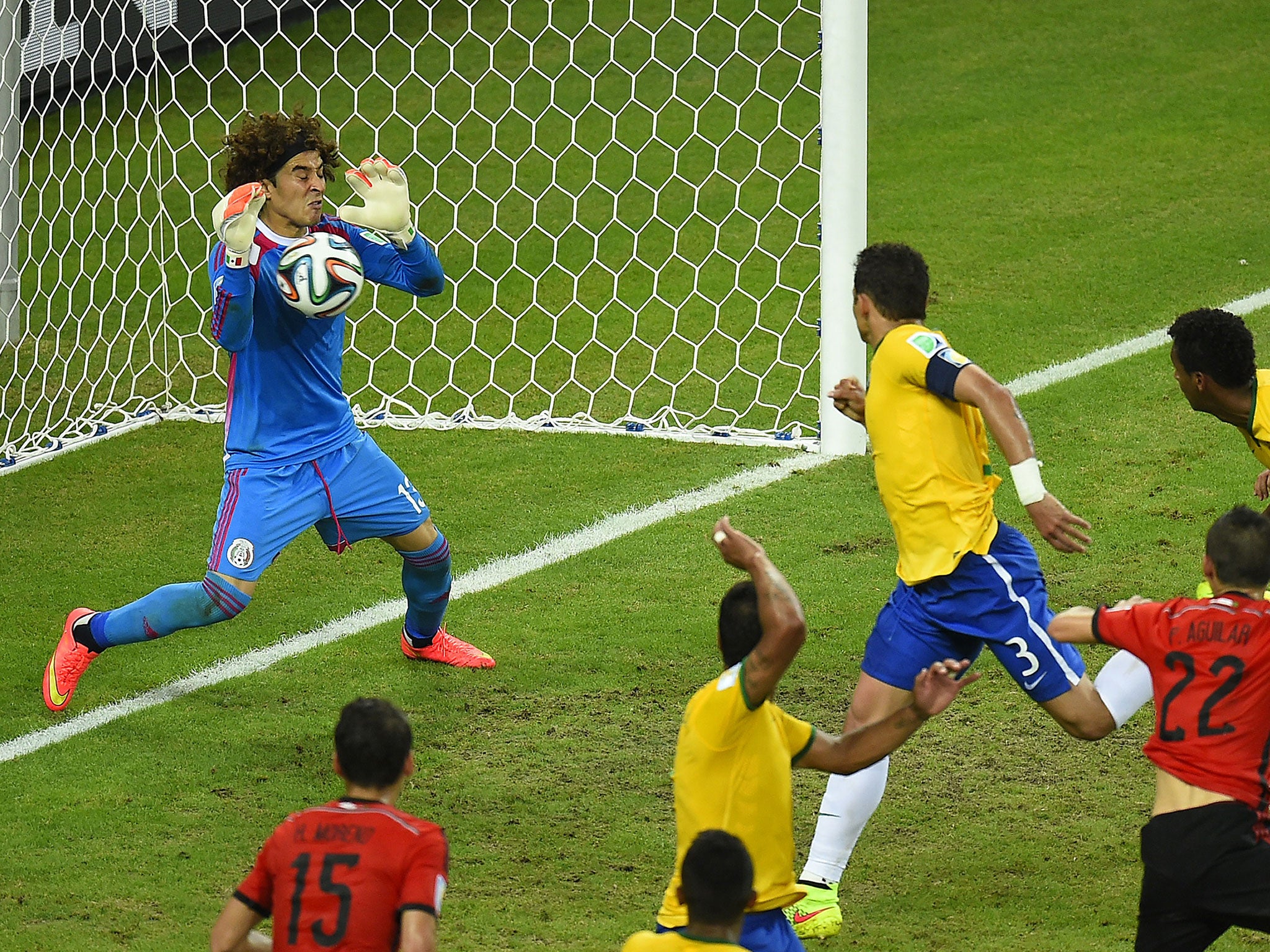 Mexico goalkeeper Guillermo Ochoa was unbeatable against Brazil