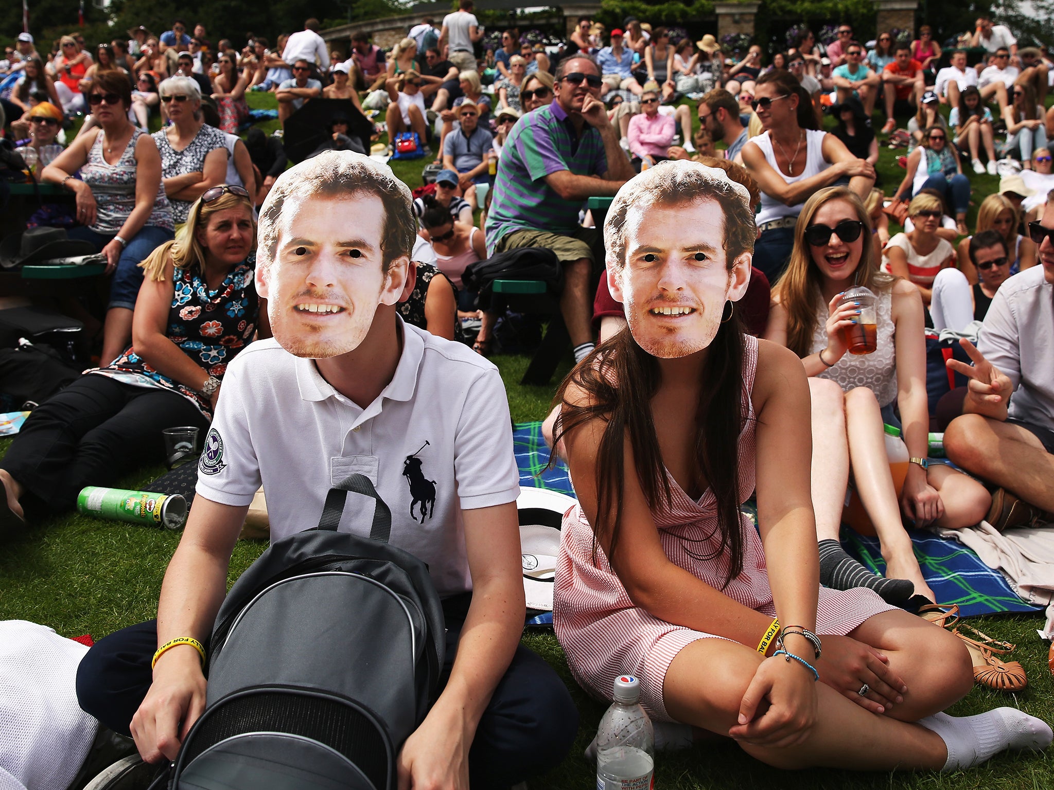 Fans of Andy Murray at Wimbledon