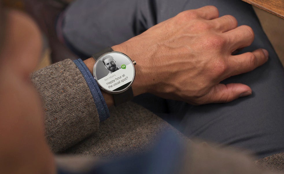 Motorola's Moto 360 will be the first device (alongside the LG G Watch) to use Android Wear.