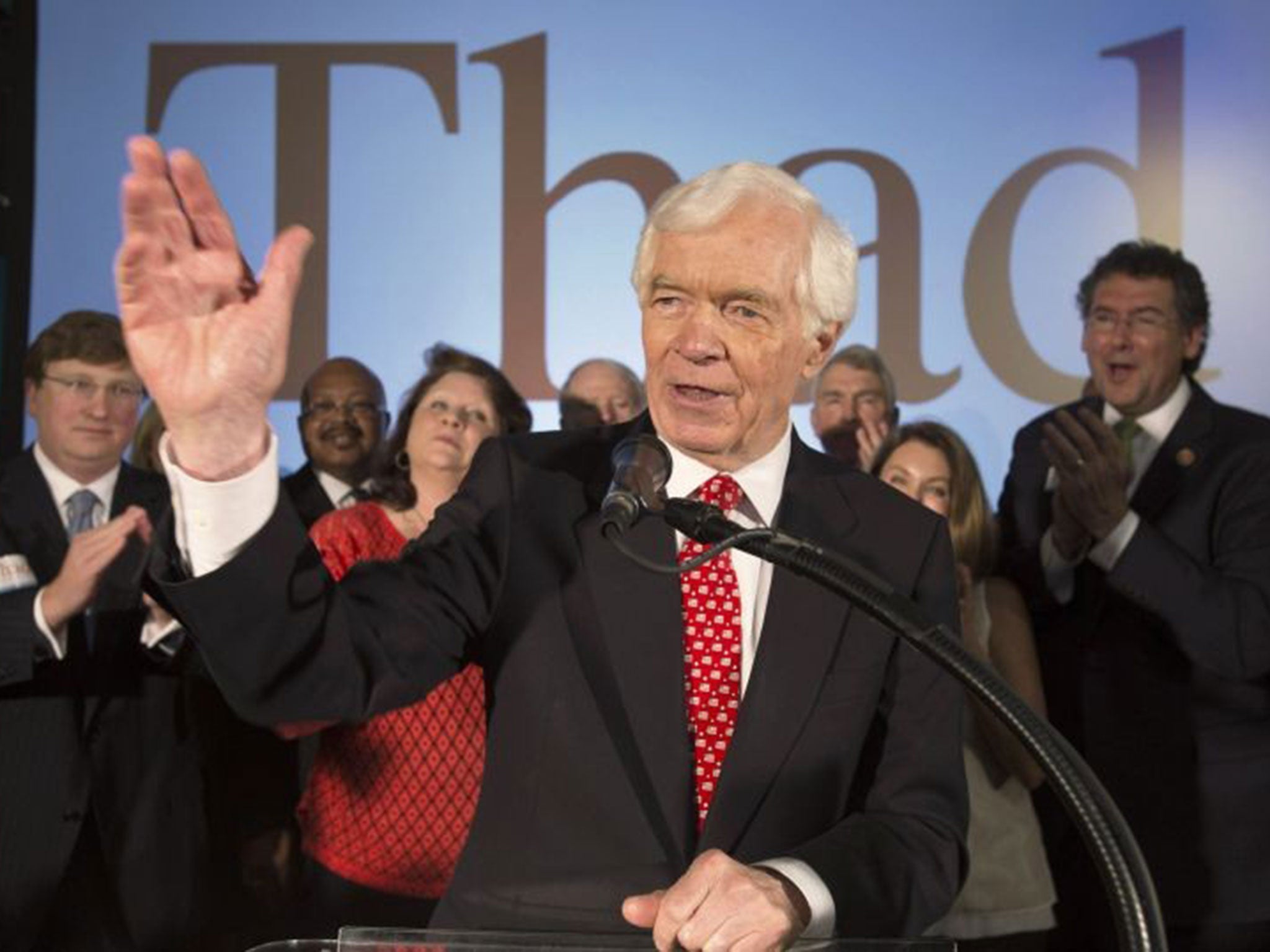 Republican US. Senator Thad Cochran after defeating Tea Party challenger Chris McDaniel in a run-off election in Mississippi