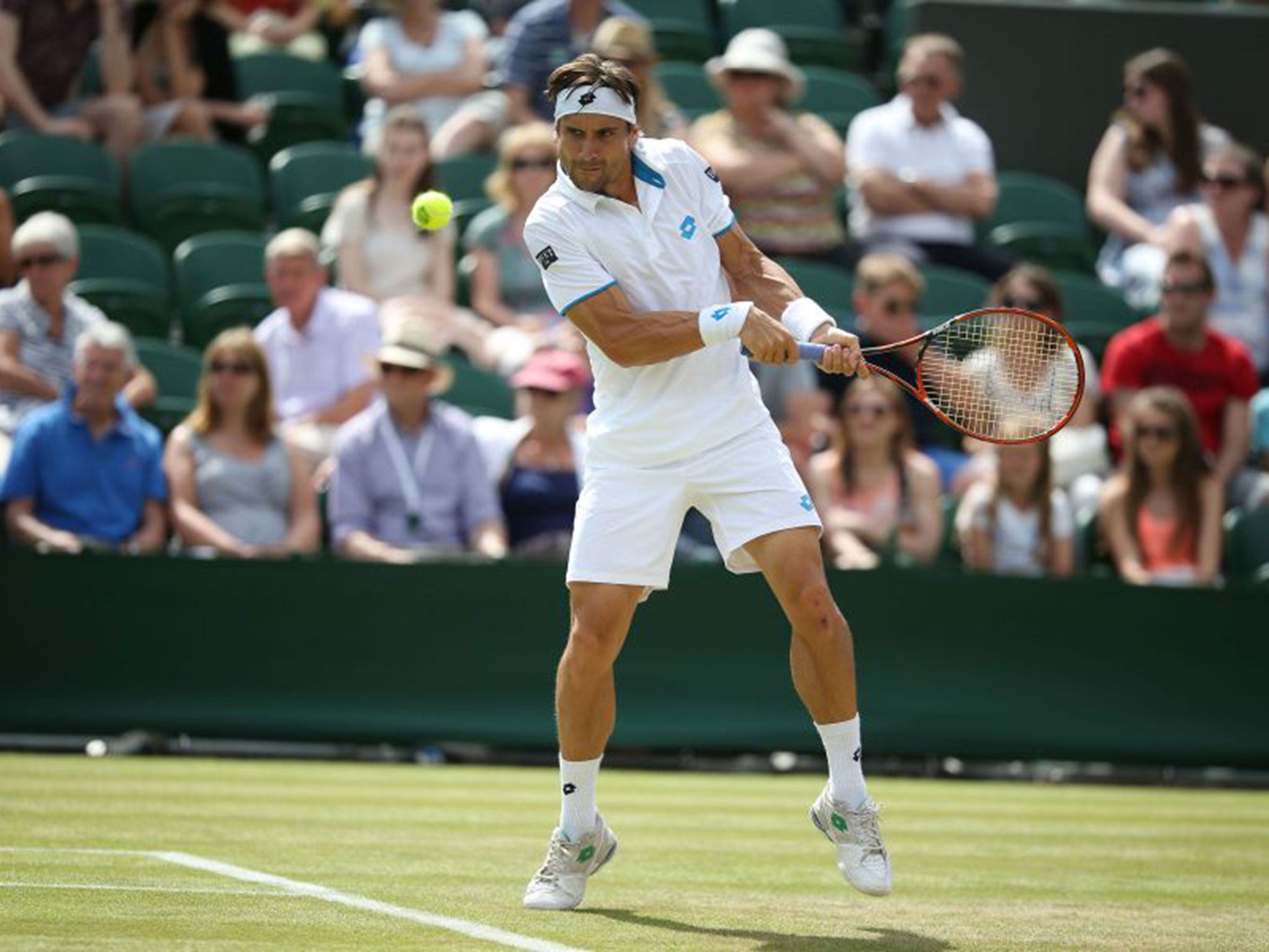 David Ferrer on his way to a surprise defeat by Andrey Kuznetsov