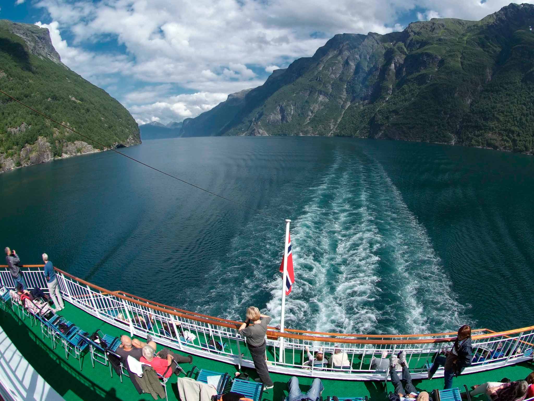 Fjord thinking: a ferry on the waters of Geiranger