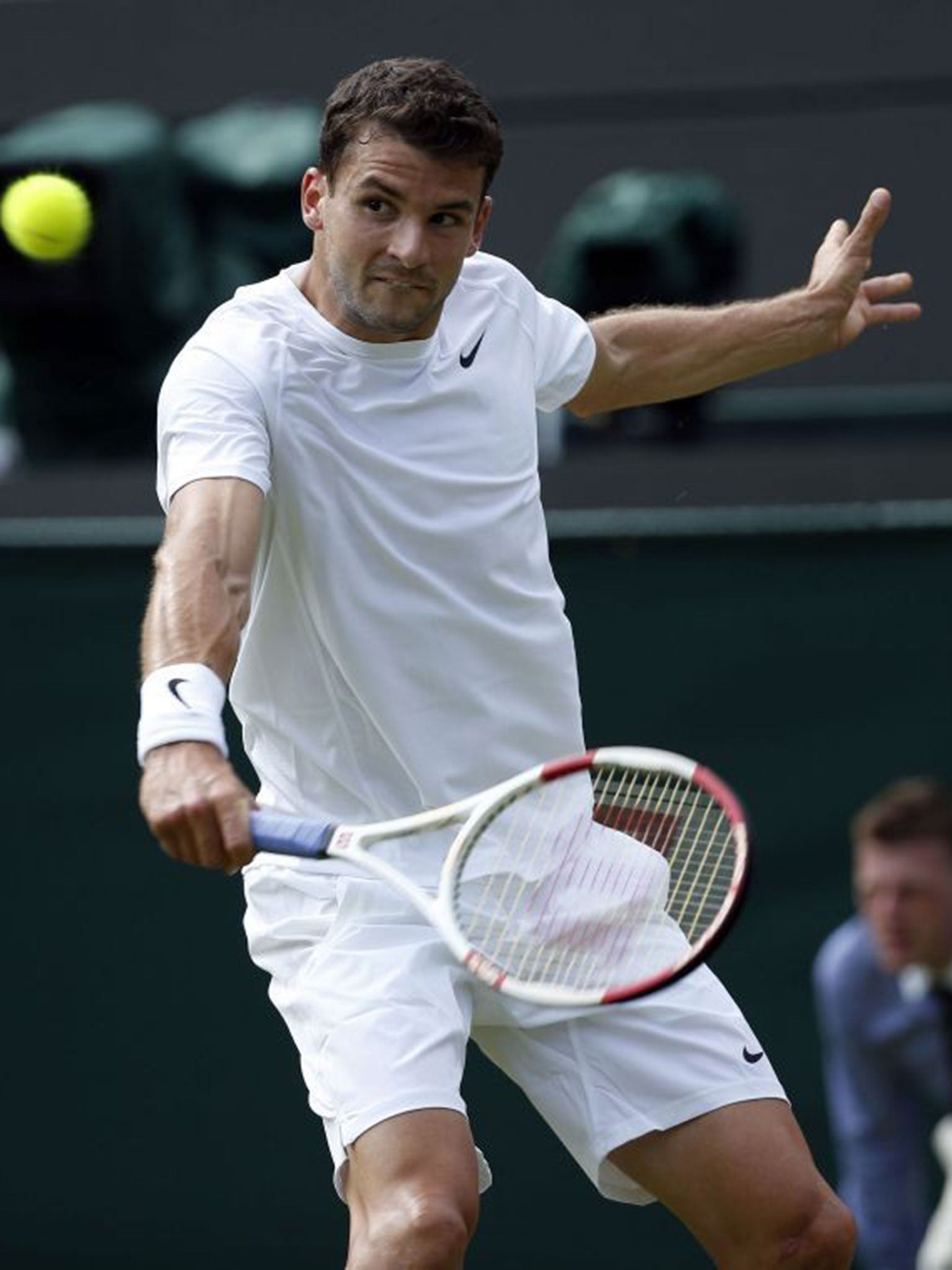 Grigor Dimitrov has a tough battle ahead against Alexandr Dolgopolov but he was impressive in the last round against Luke Saville