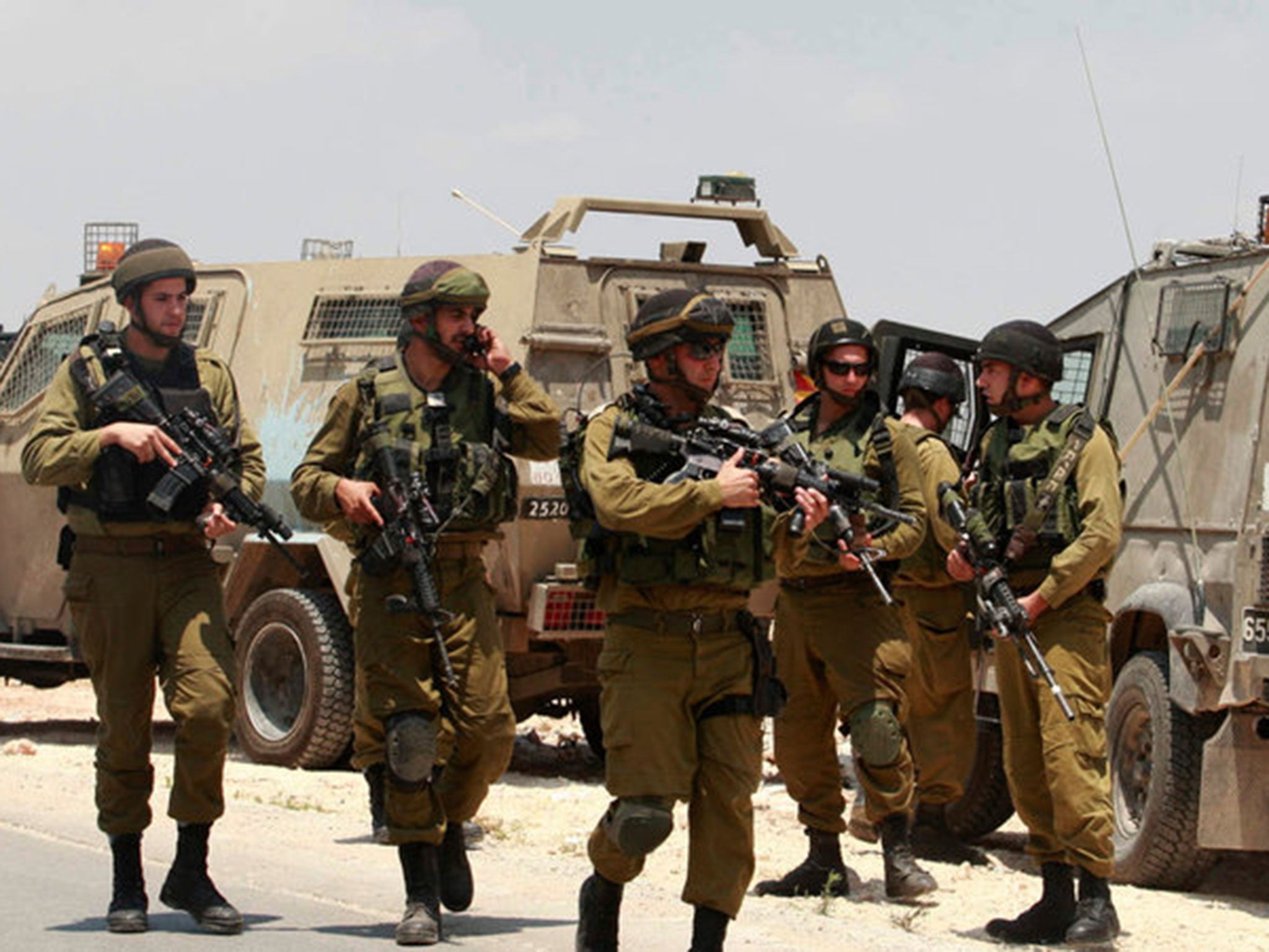 Israeli security forces have been deployed to hunt down the two men suspected of kidnapping the three youths