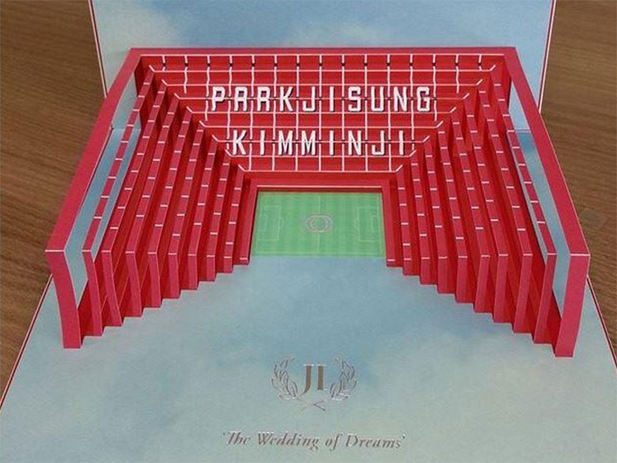 Former Manchester United midfielder Park Ji-Sung made this wedding invitation for his guests