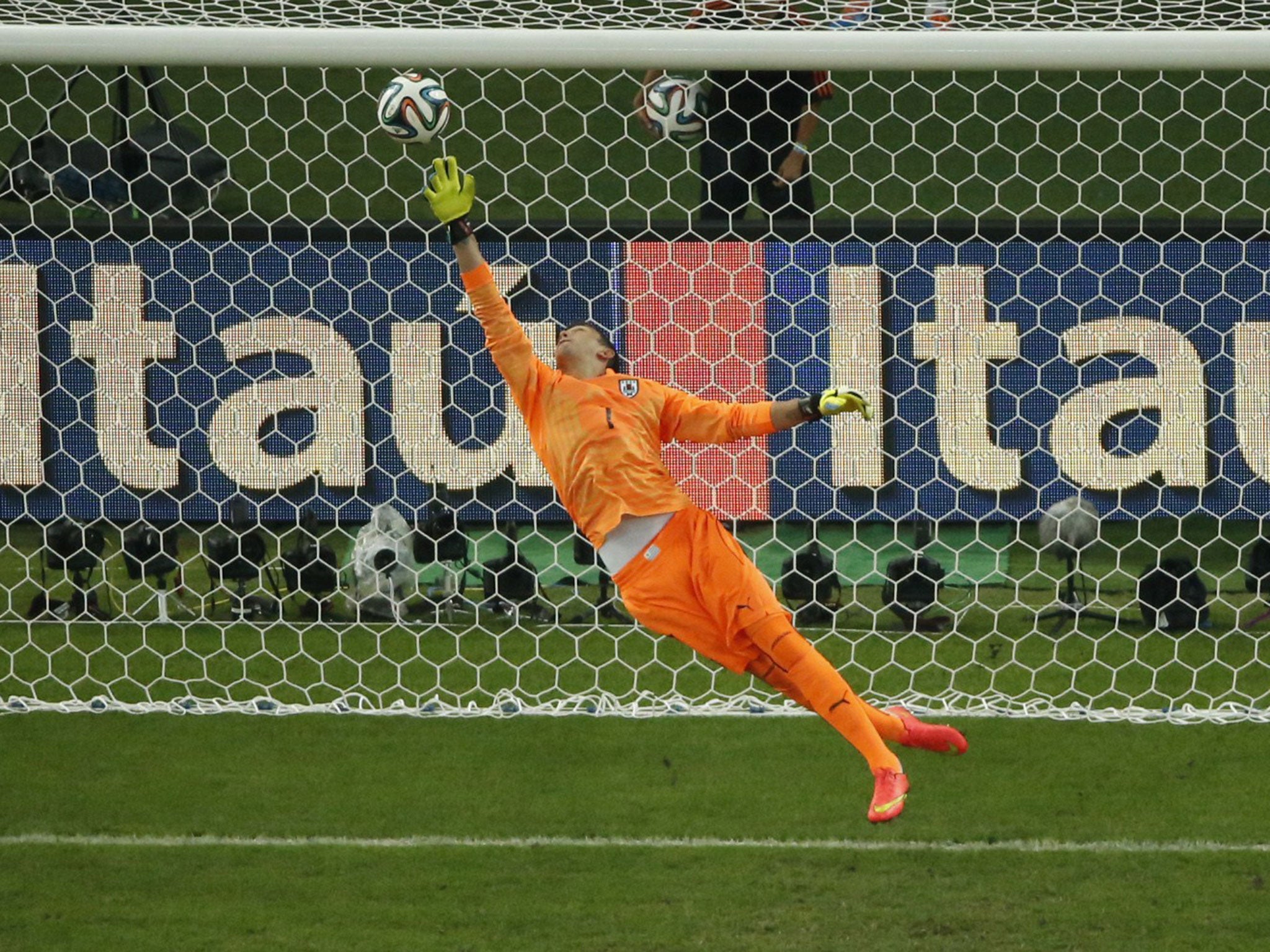 Muslera had no chance with Rodriguez's stunning first goal