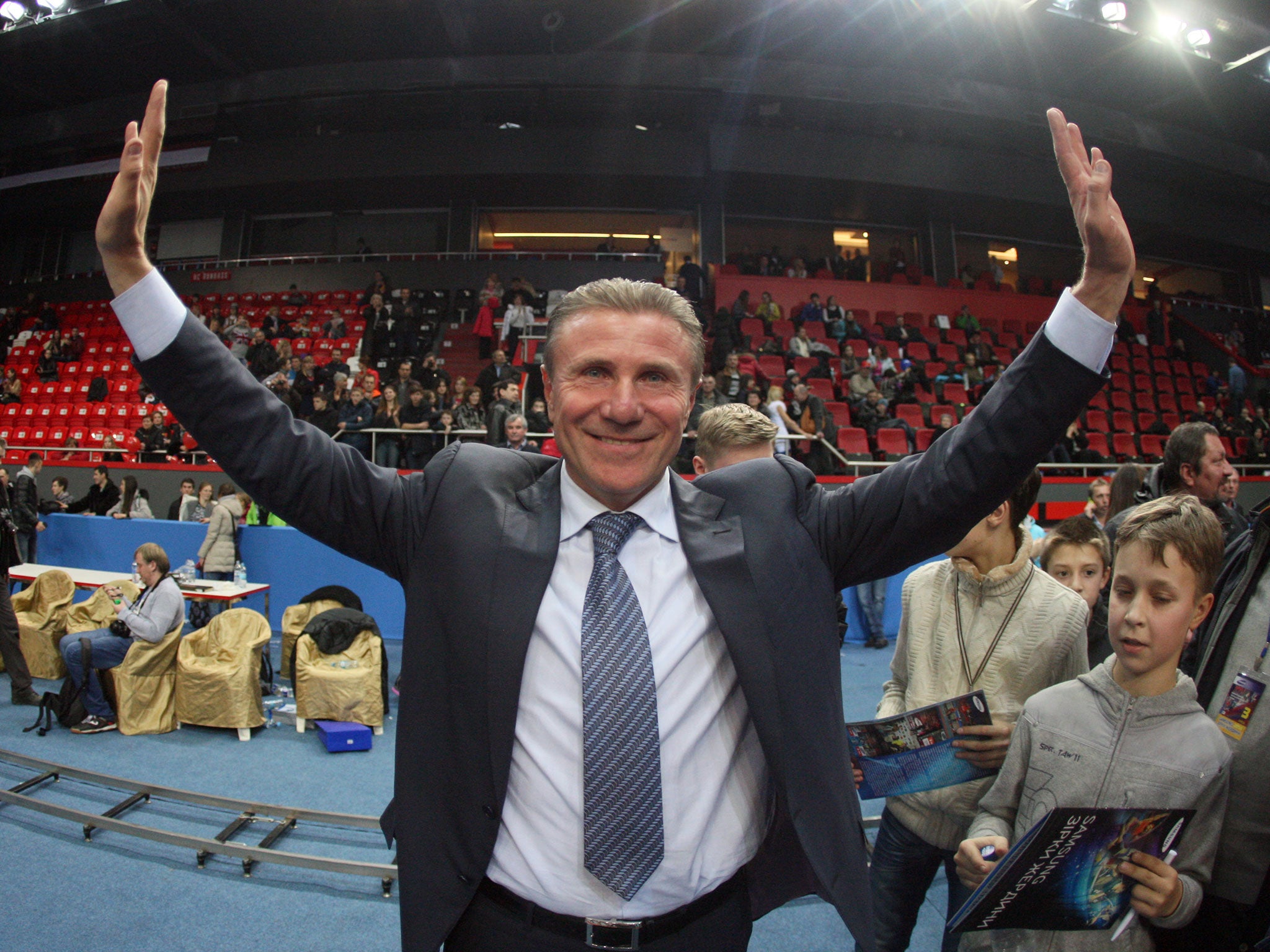 Coe's main rival Sergey Bubka