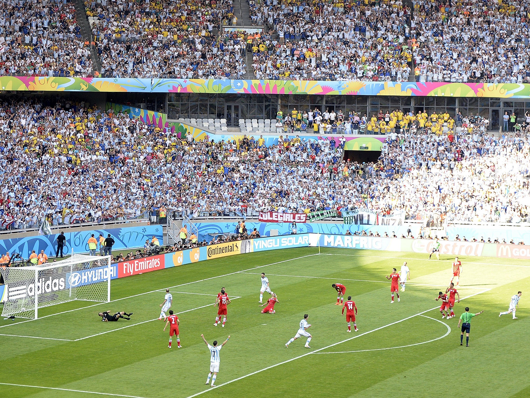 A view of Messi's goal against Iran