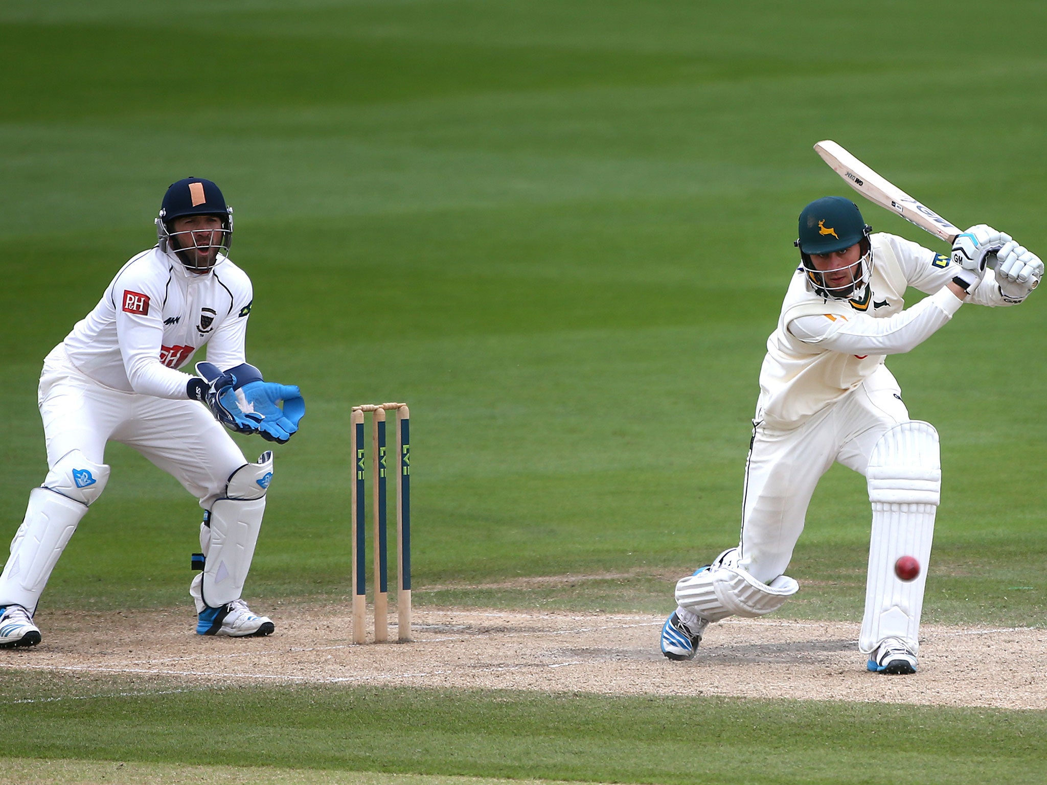 Alex Hales continued his re-establishment in the Nottinghamshire side with a superb 183 – his second century of the season