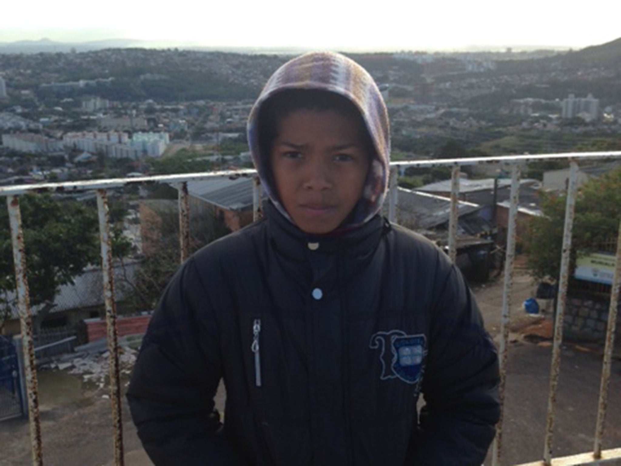 A young boy, named Nicholas, from Morro da Cruz