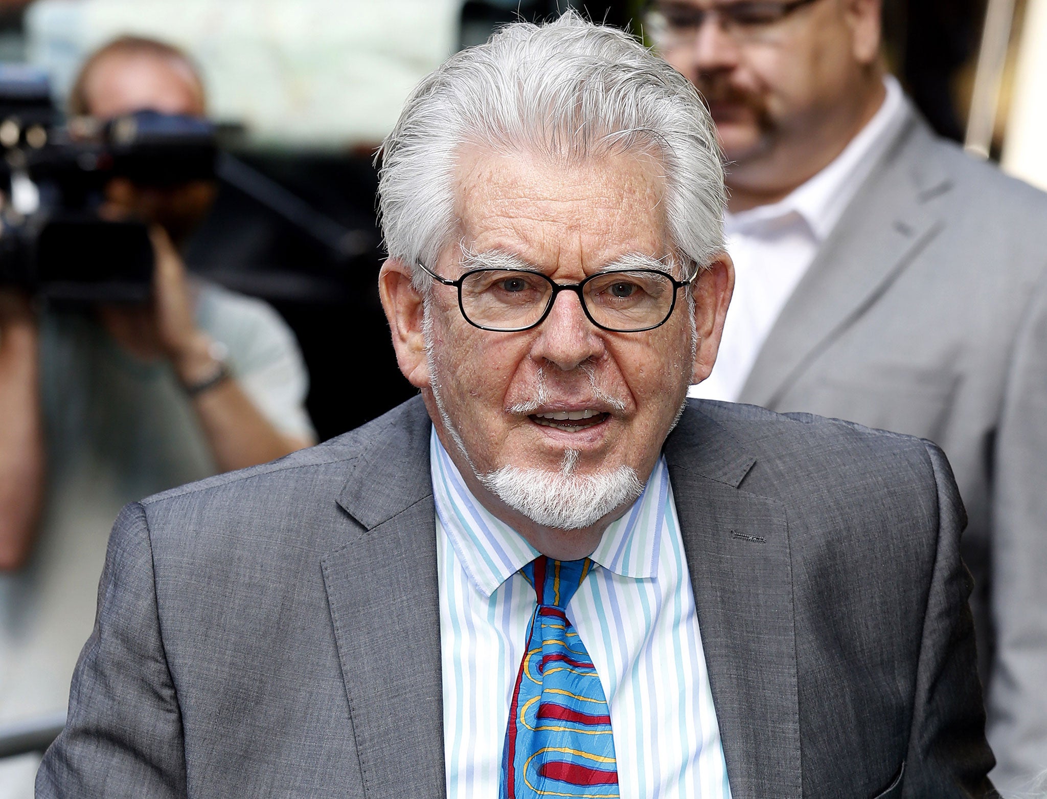 Rolf Harris arrives at Southwark Crown Court in London