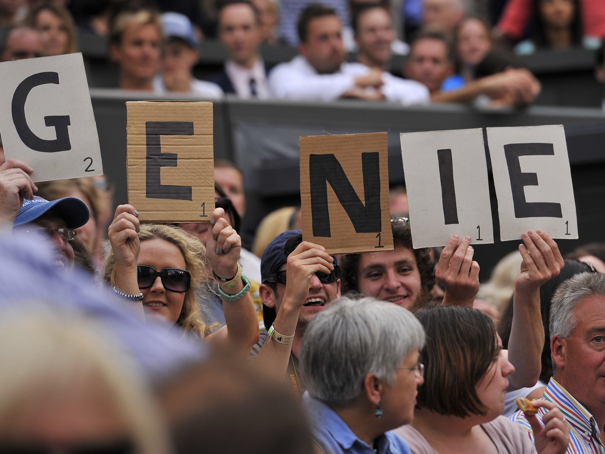 Eugenie Bouchard receives support on Centre Court