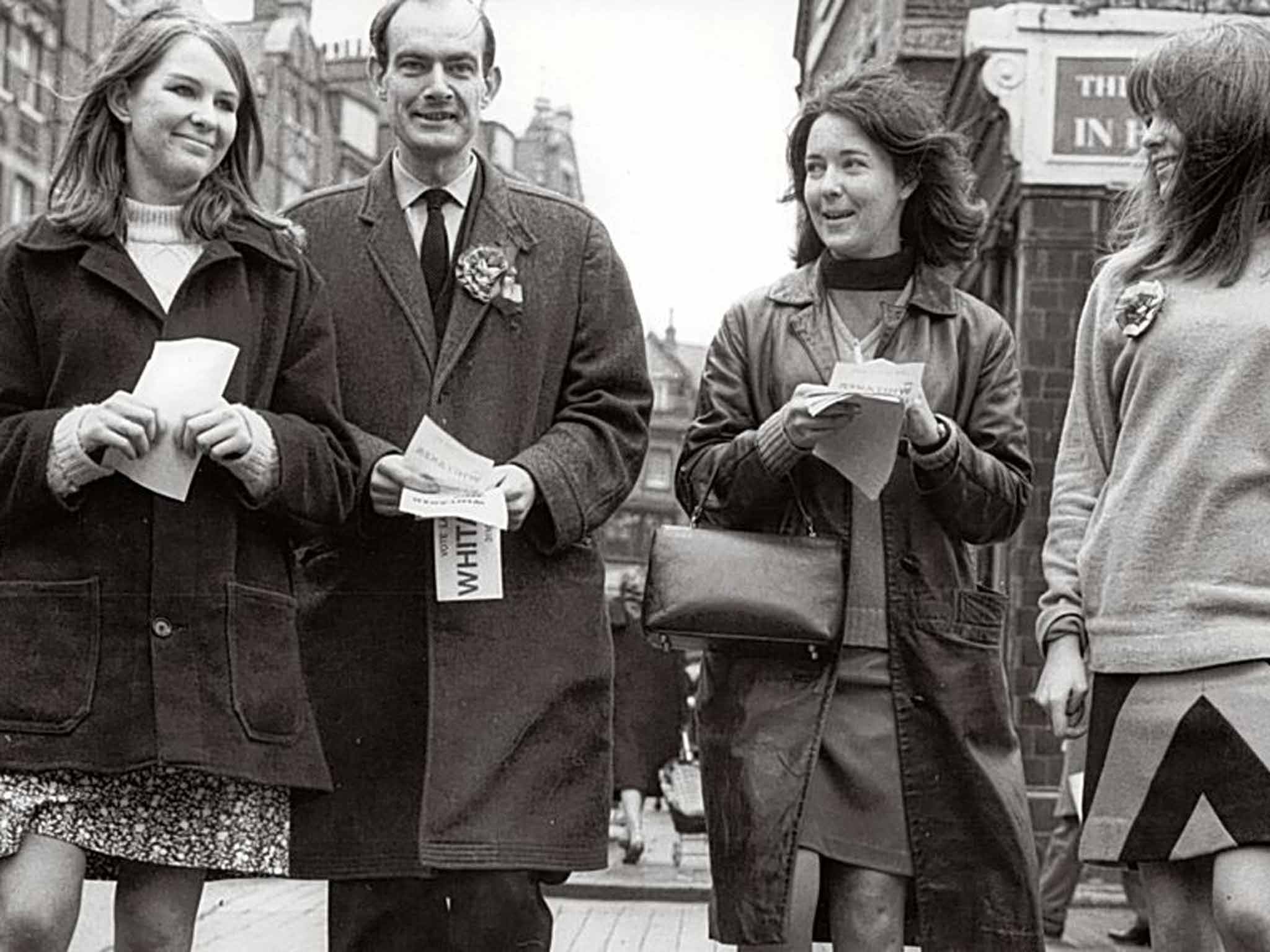 Whitaker and his assistants canvassing in 1966