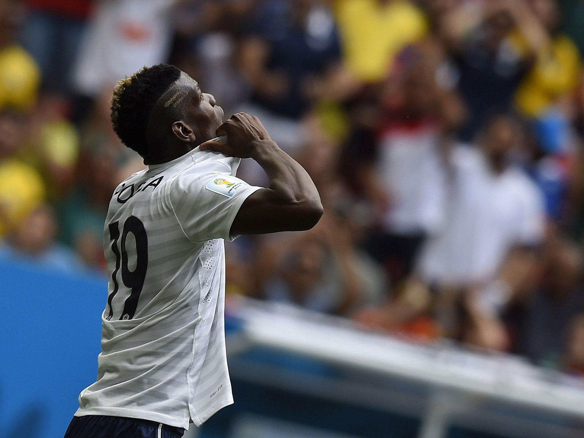 Paul Pogba celebrates his goal