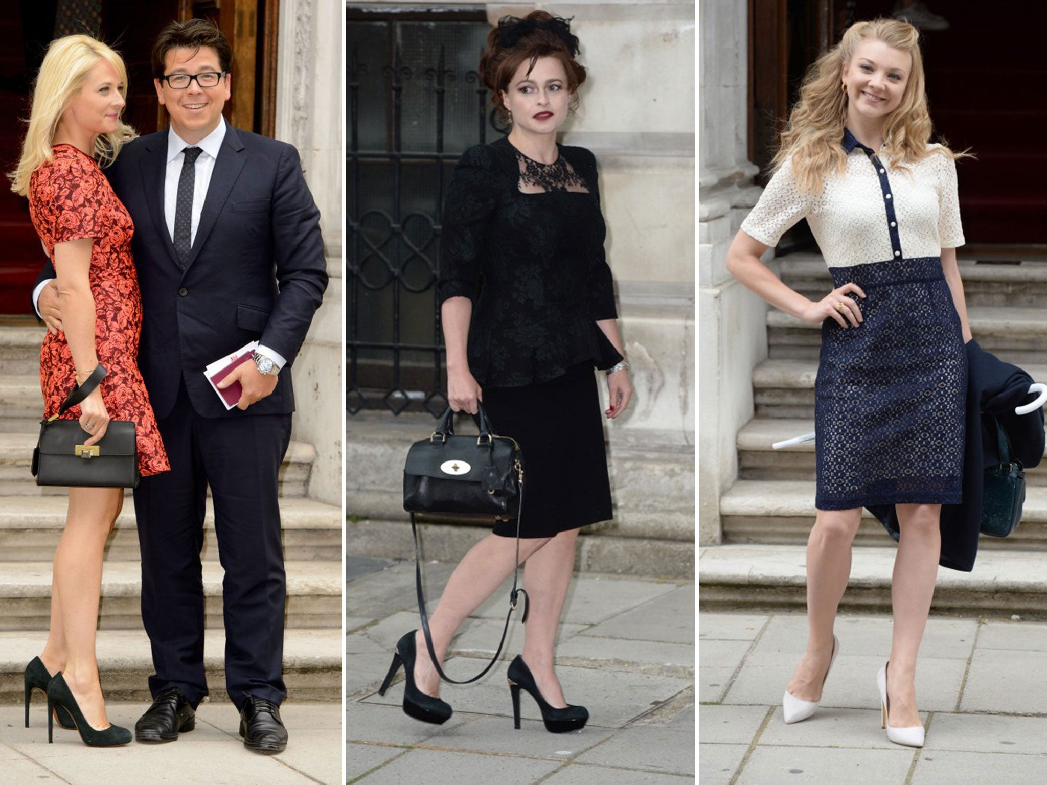 Michael McIntyre with his wife, Kitty; Helena Bonham Carter; and Natalie Dormer