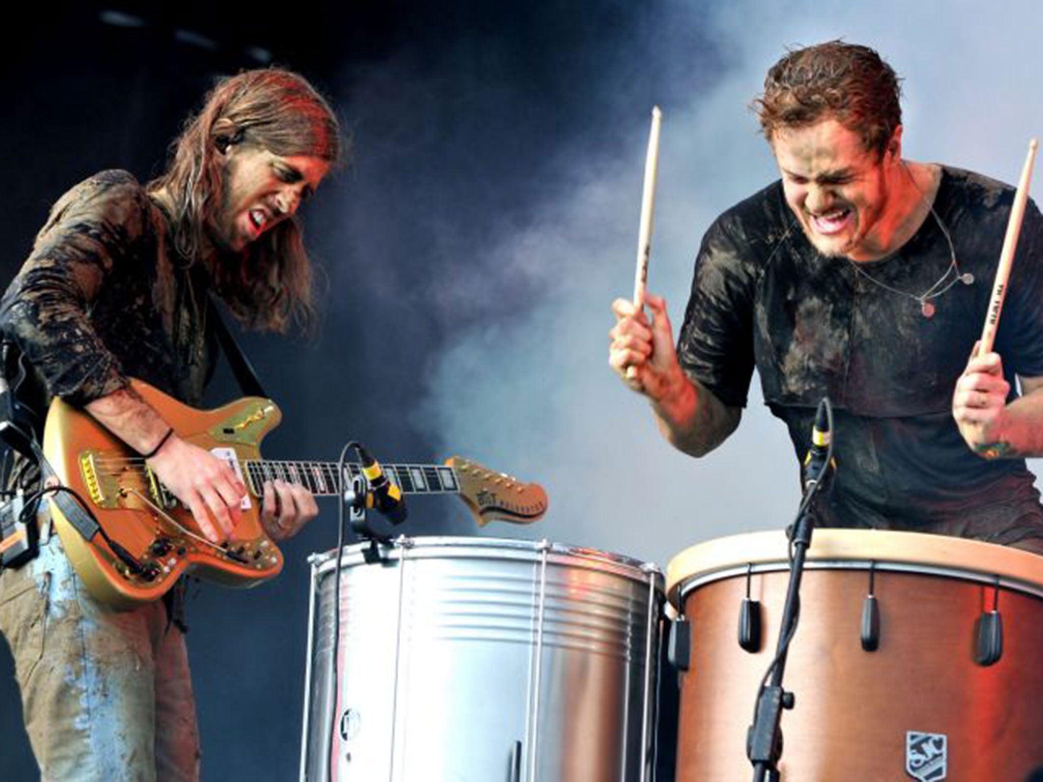 Youth overcame mud again on Saturday evening with a fiery set from Imagine Dragons