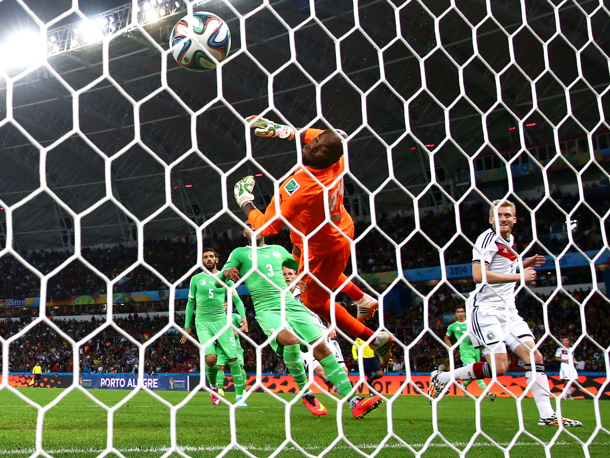 Andre Schurrle scores for Germany against Algeria