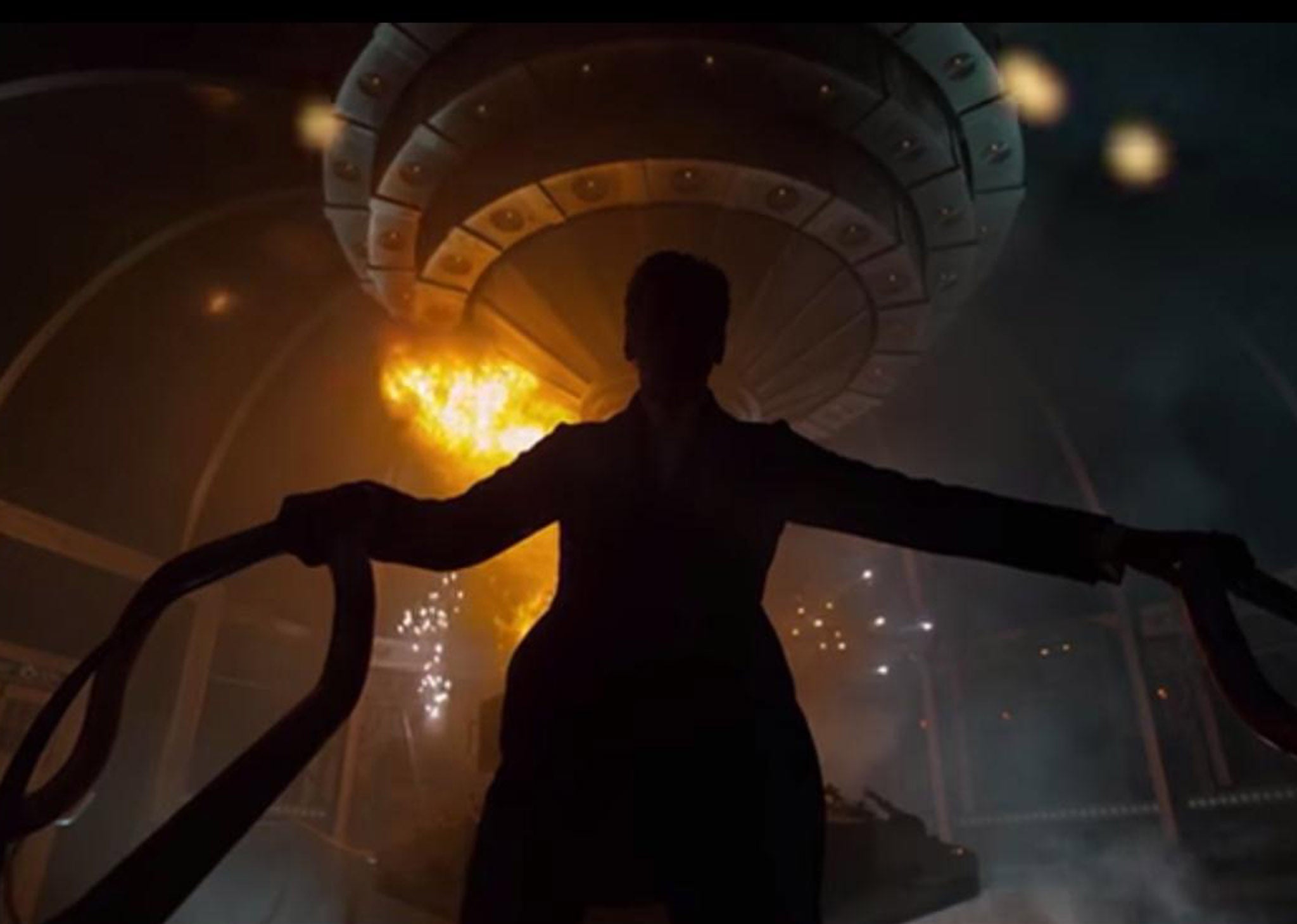 Peter Capaldi appears as an ominous figure in the Doctor Who series 8 trailer