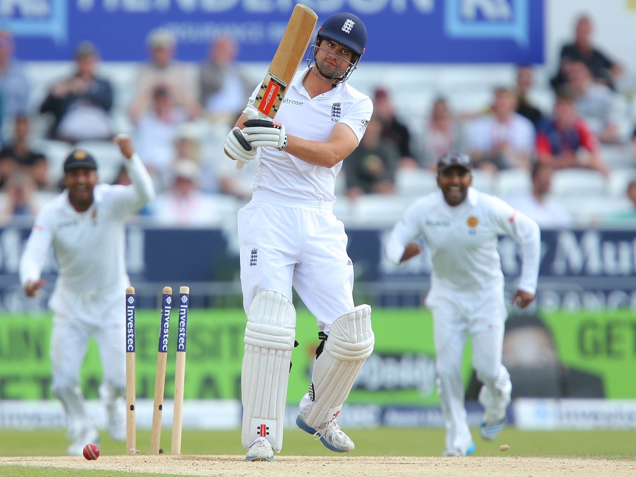 Alastair Cook failed to make a score again at Headingley