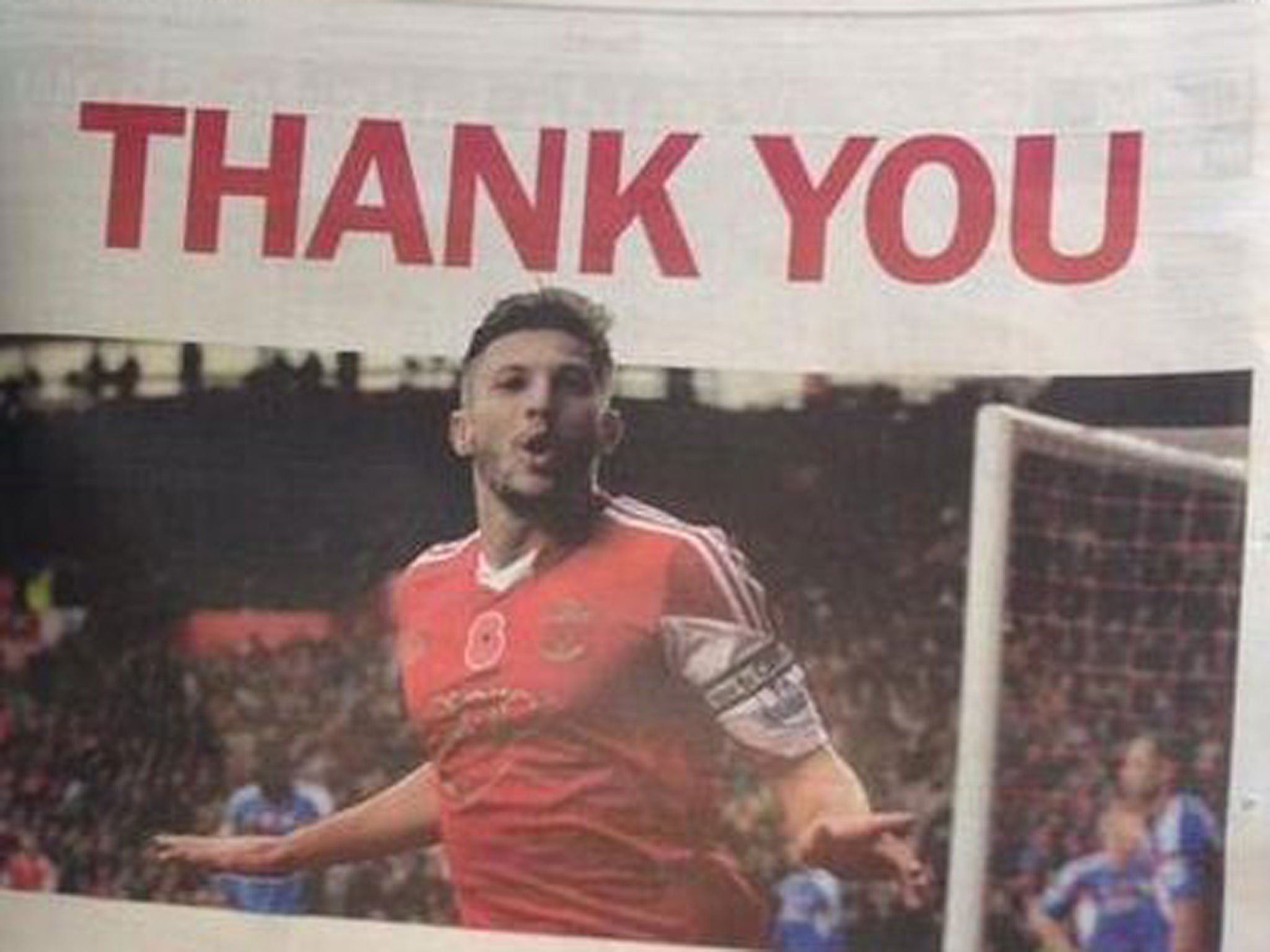 Lallana took out a full page advert in the Daily Echo to say thank you to Southampton fans