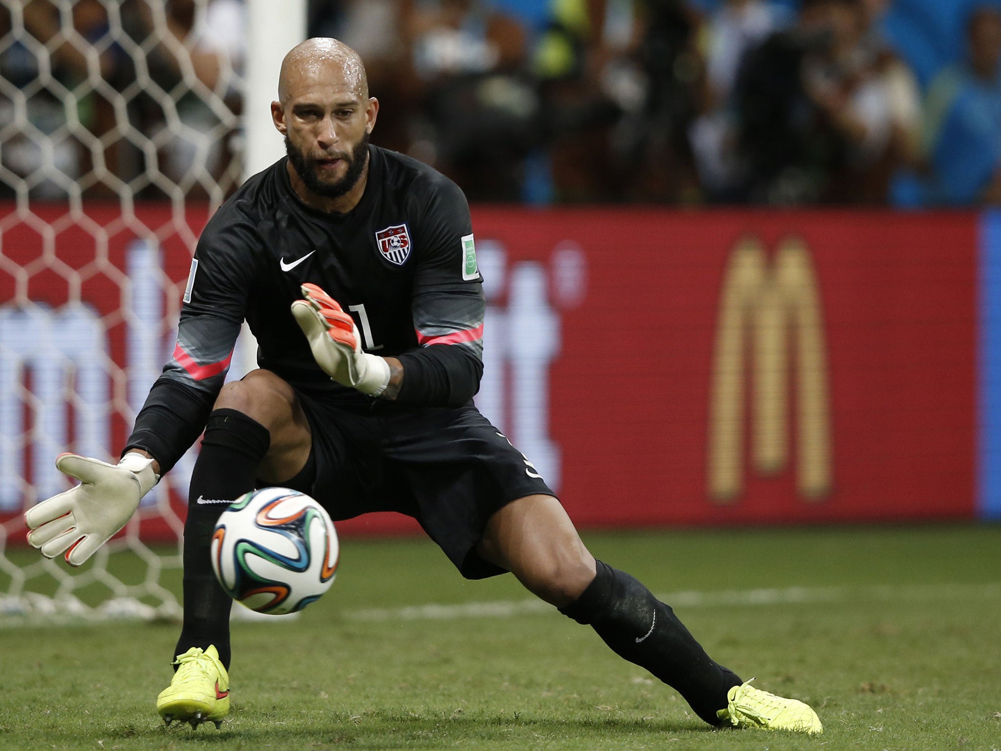 Tim Howard in action for the USA