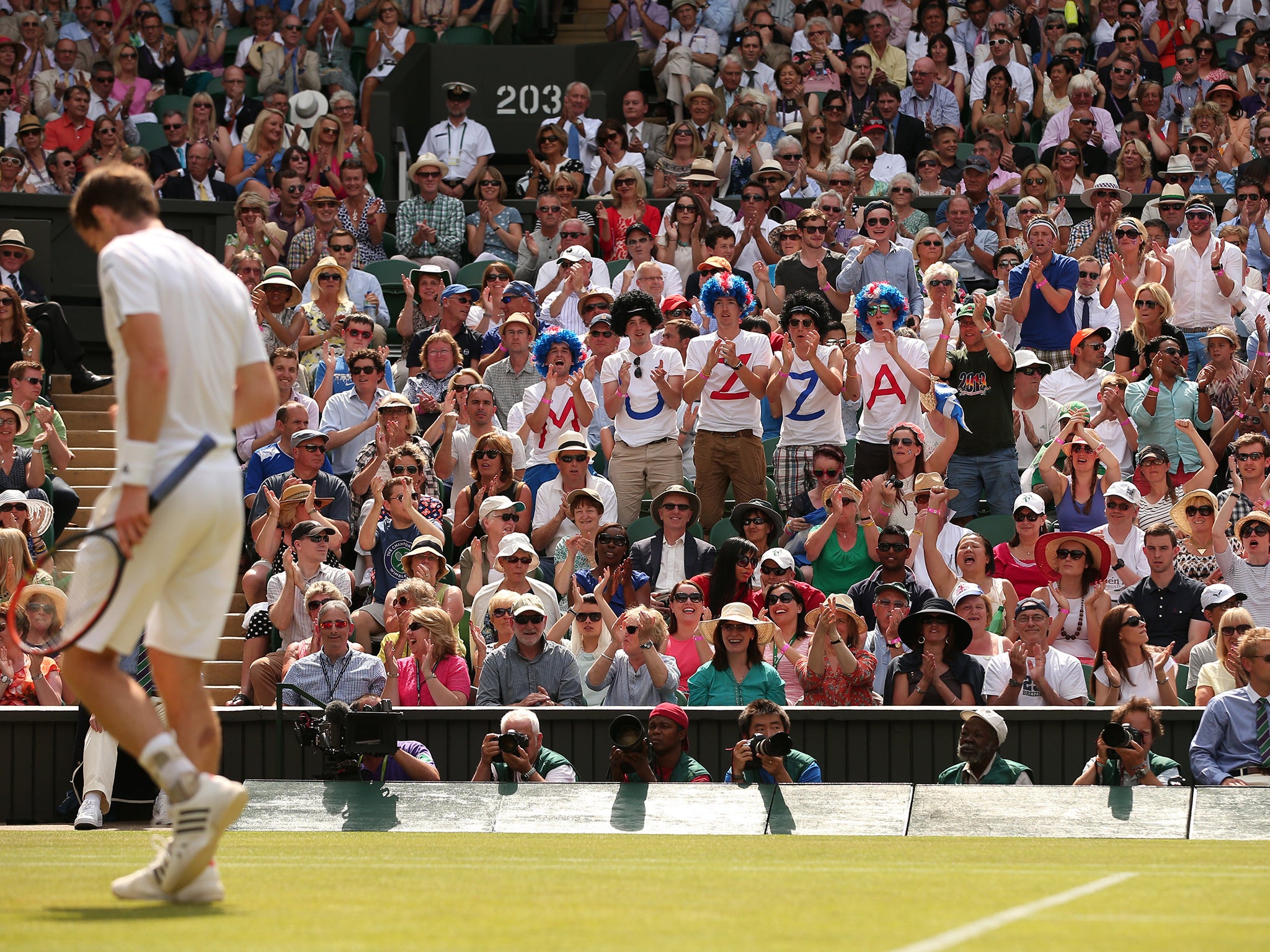 Andy Murray pictured during his defeat to Gregor Dimitrov