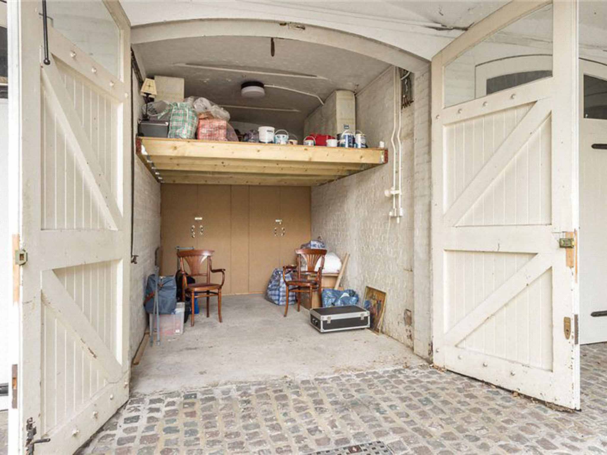 Storage room inside the garage