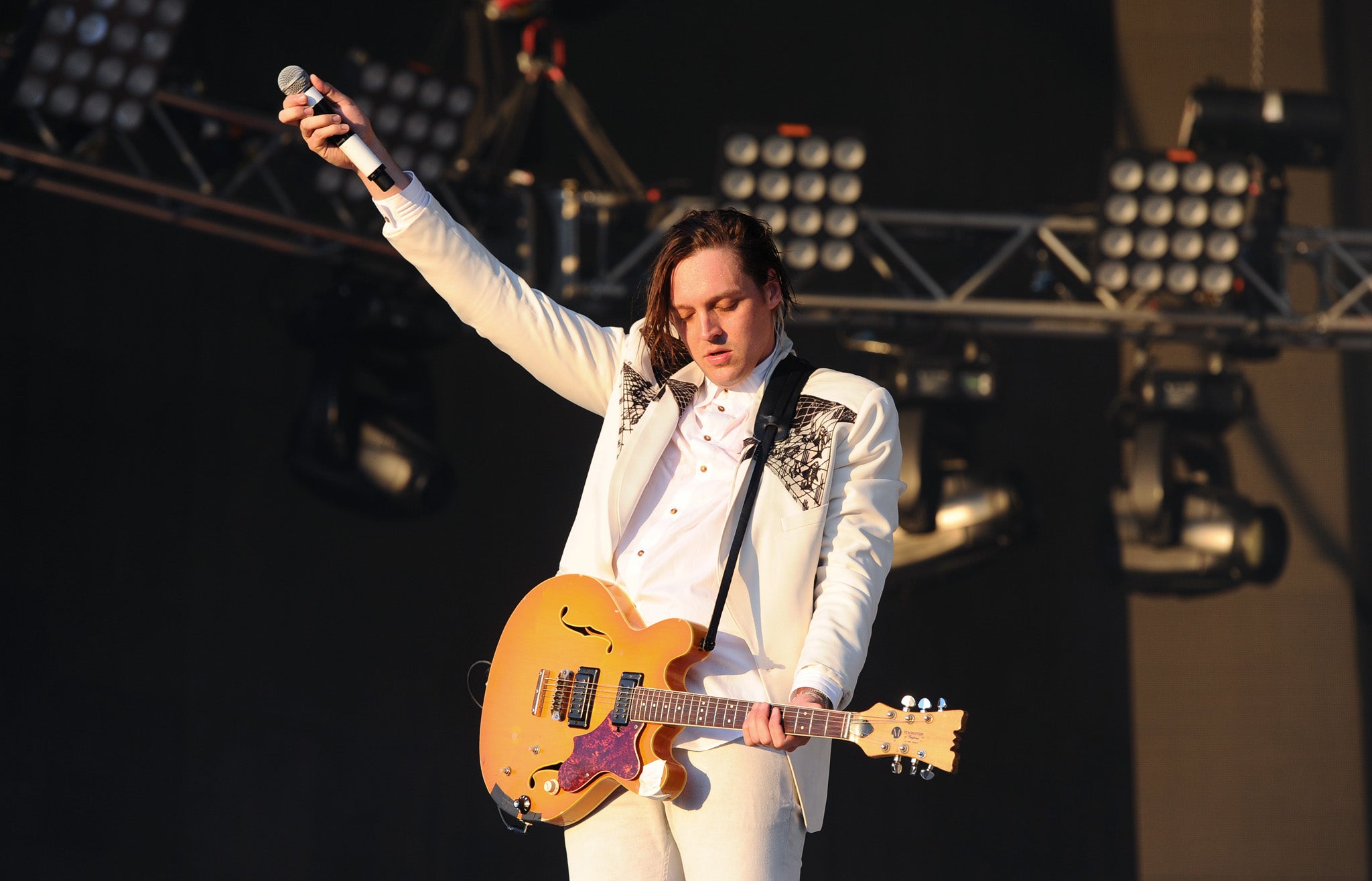 Win Butler of Arcade Fire performs at the BST festival in Hyde Park