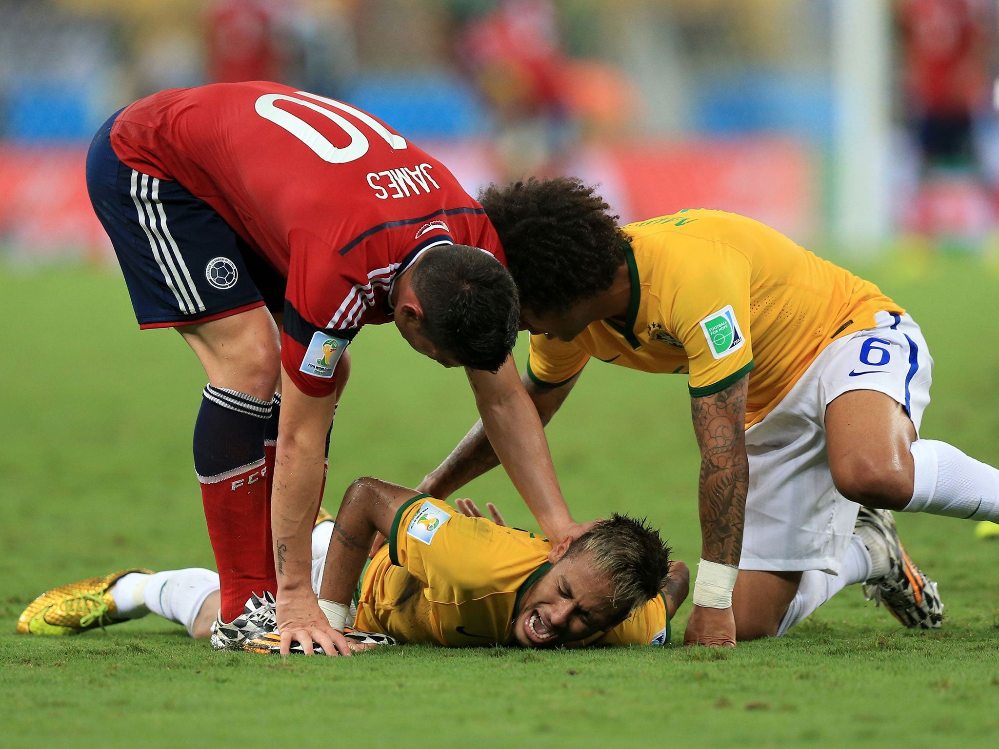 Neymar fractured his vertebrae during the quarter-final win over Colombia