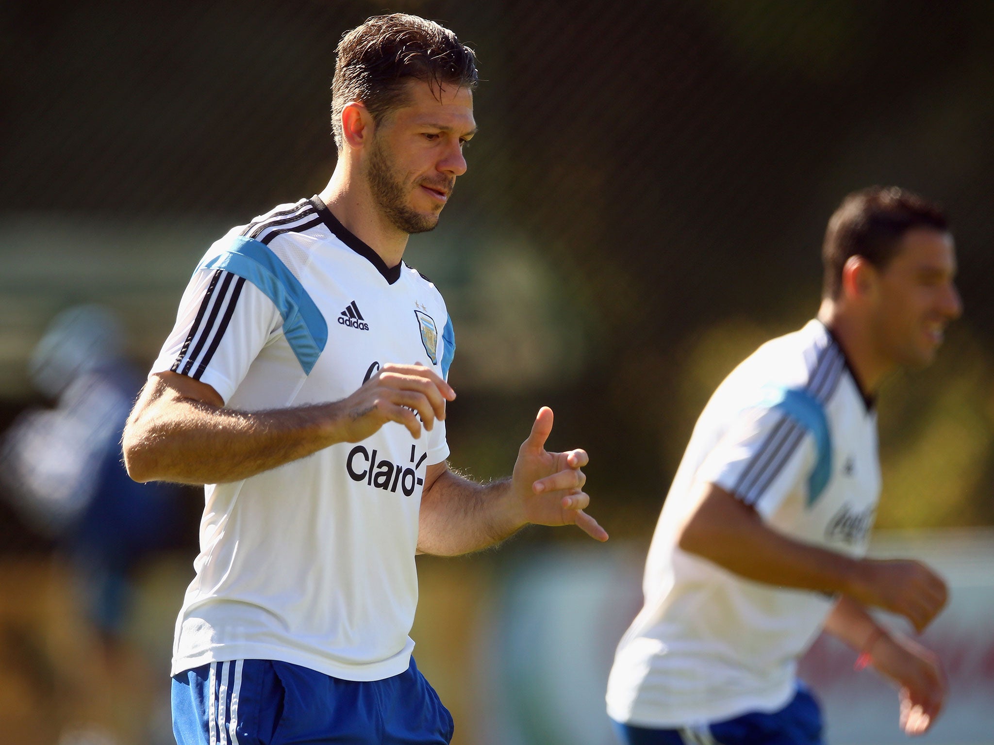 Demichelis trains with Argentina