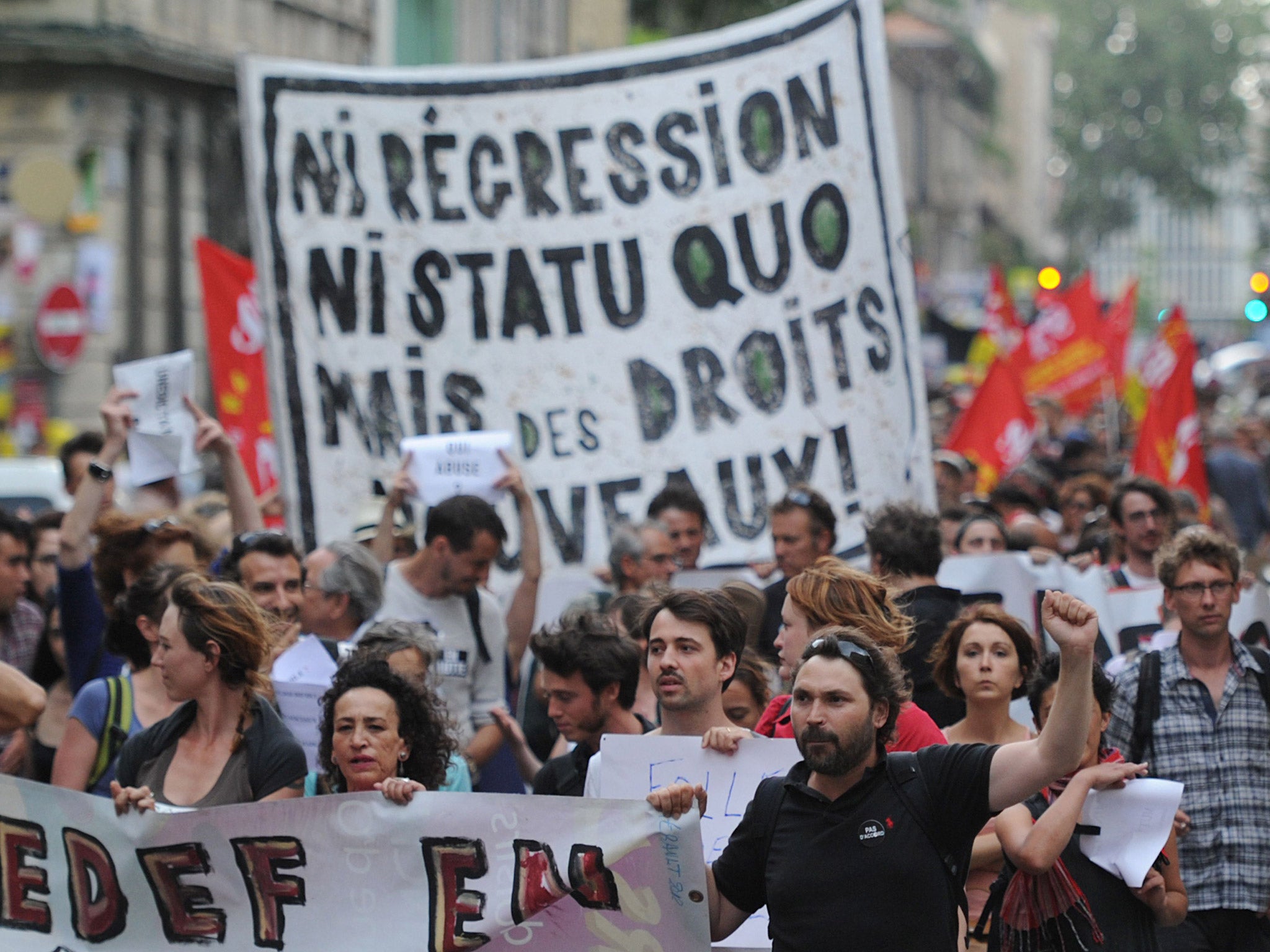 Strikers march in Avignon on Friday