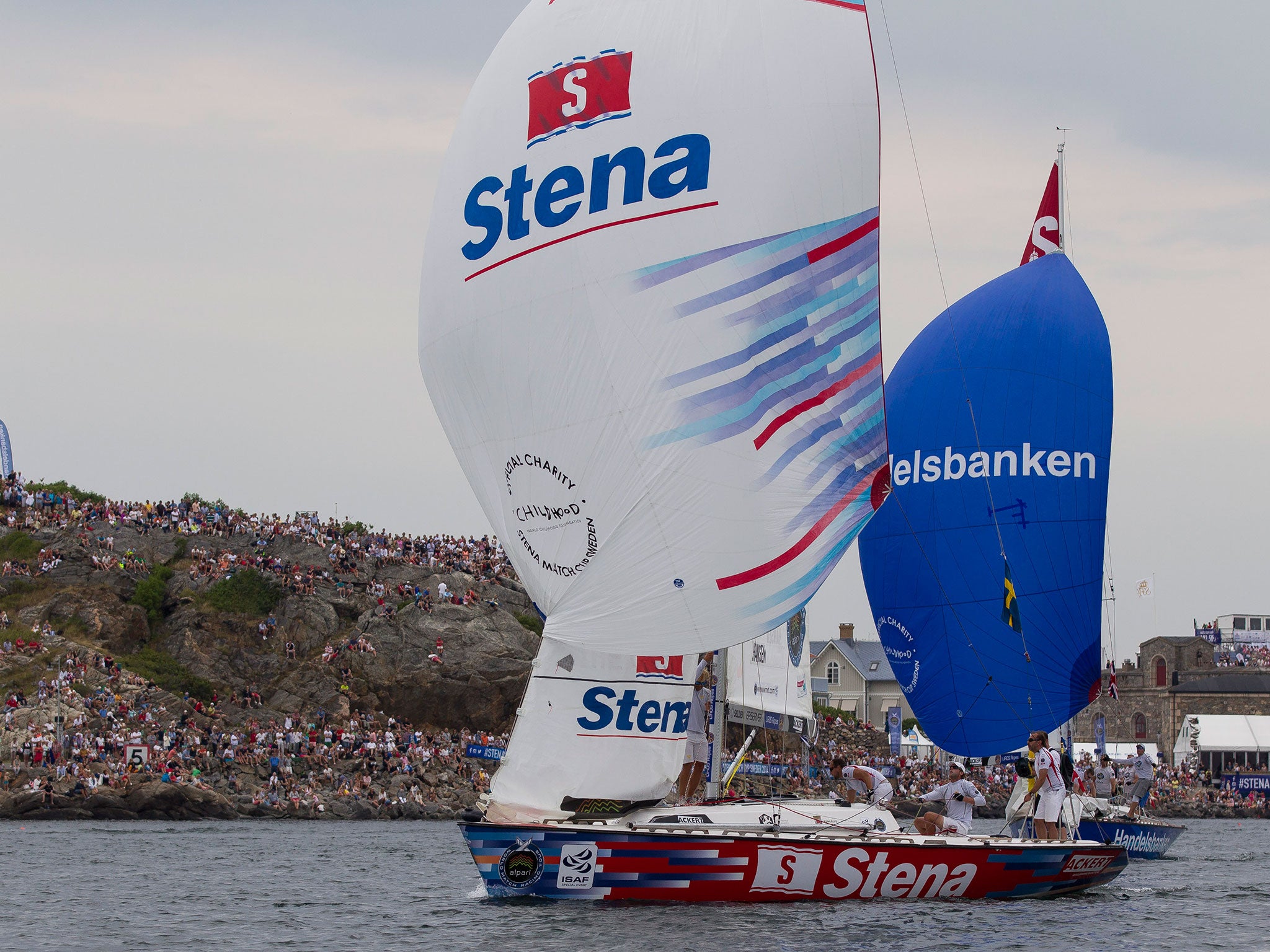 Bjorn Hansen on his way to the Alpari World Match Racing Series