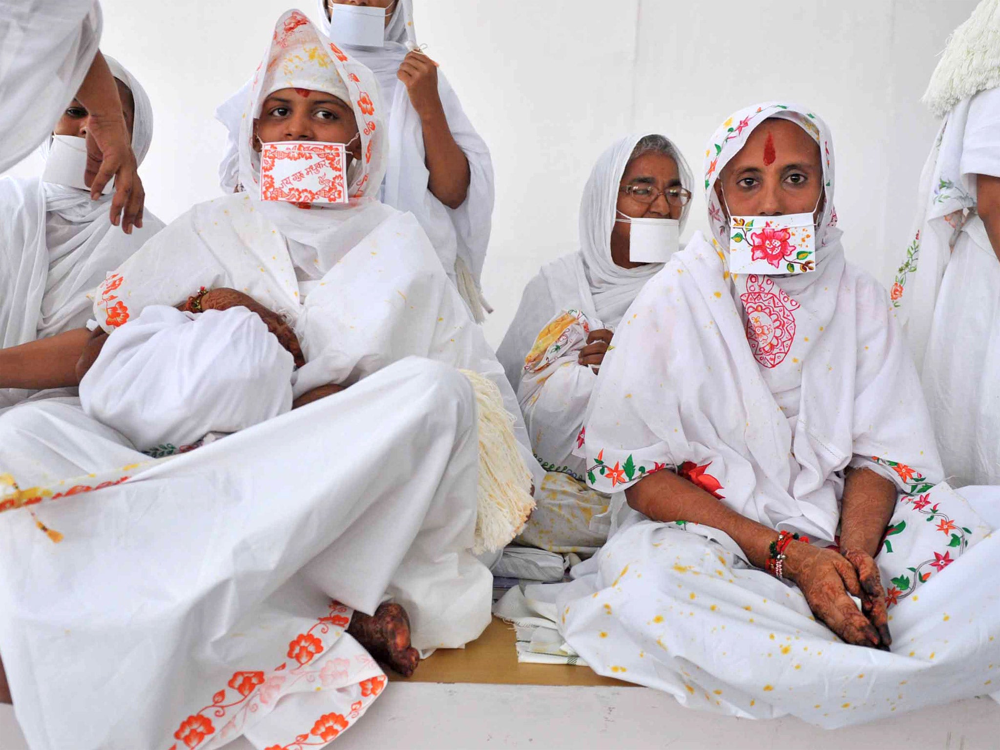 Newly ordained Jain monks in Hyderabad