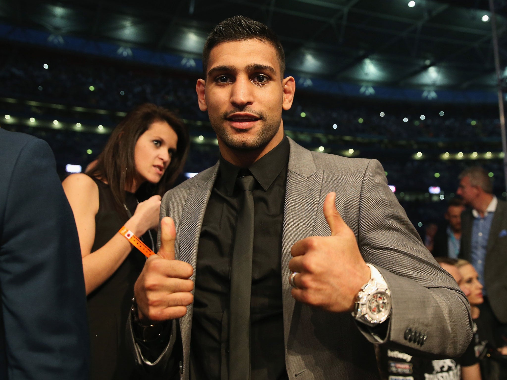 Khan is hopeful of a lucrative bout with Mayweather next year